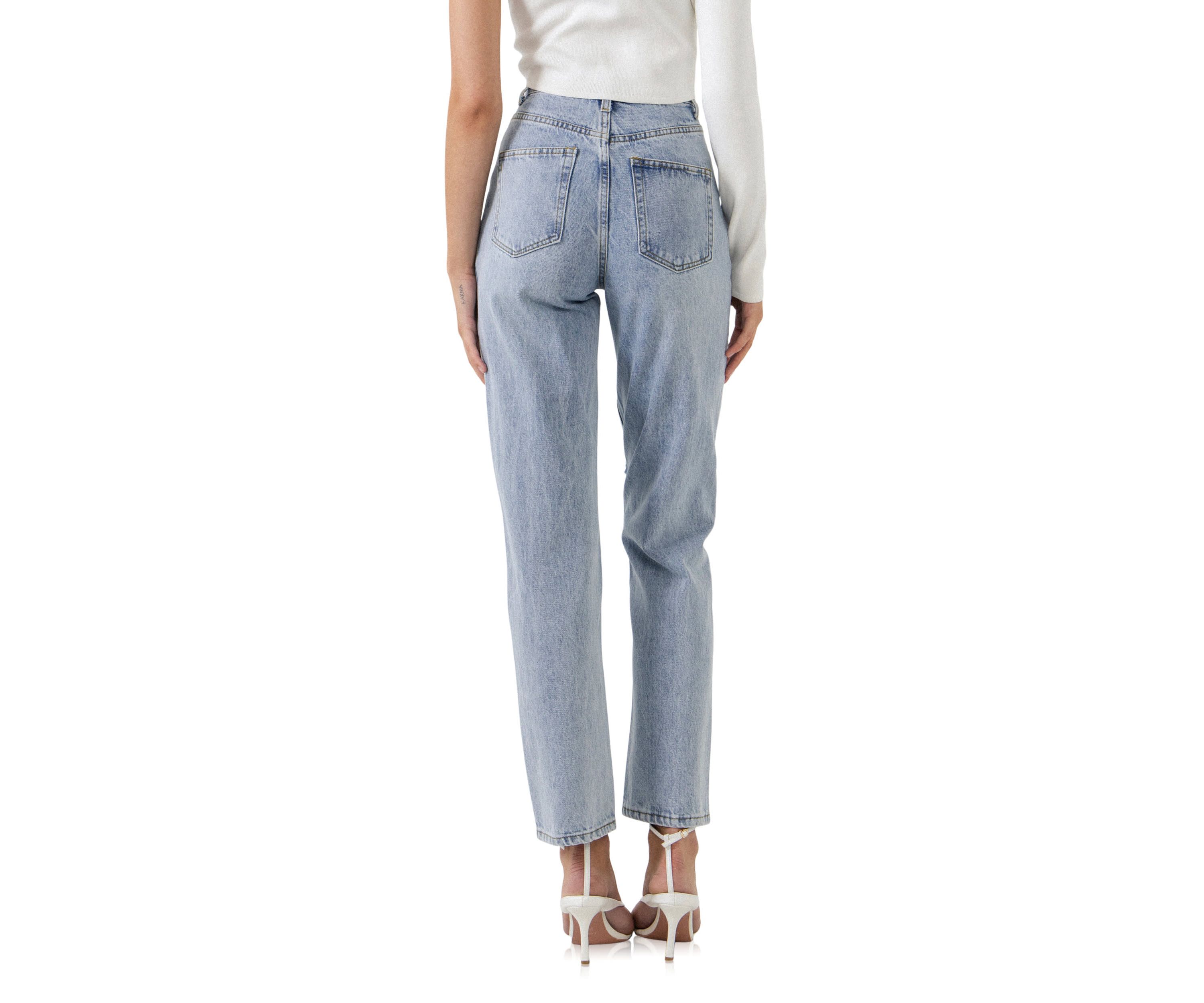 Asymmetric Wrap Jeans