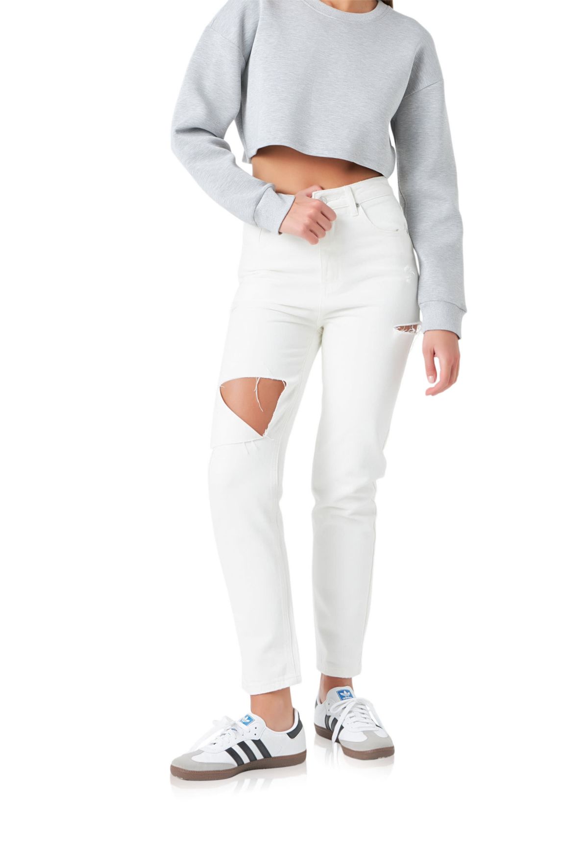 High Waist Ripped Jeans