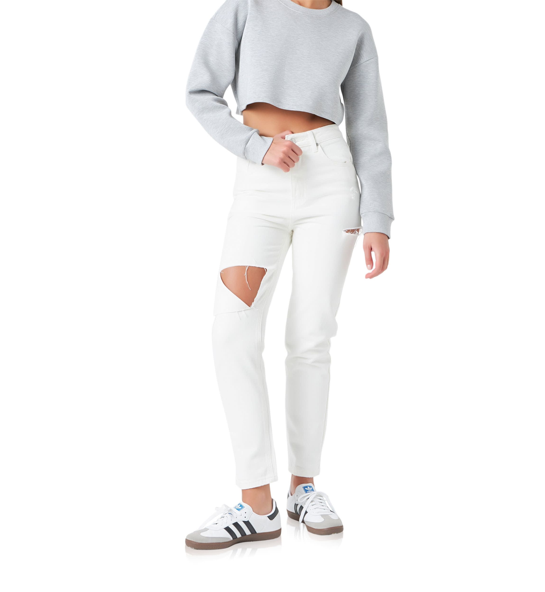 High Waist Ripped Jeans