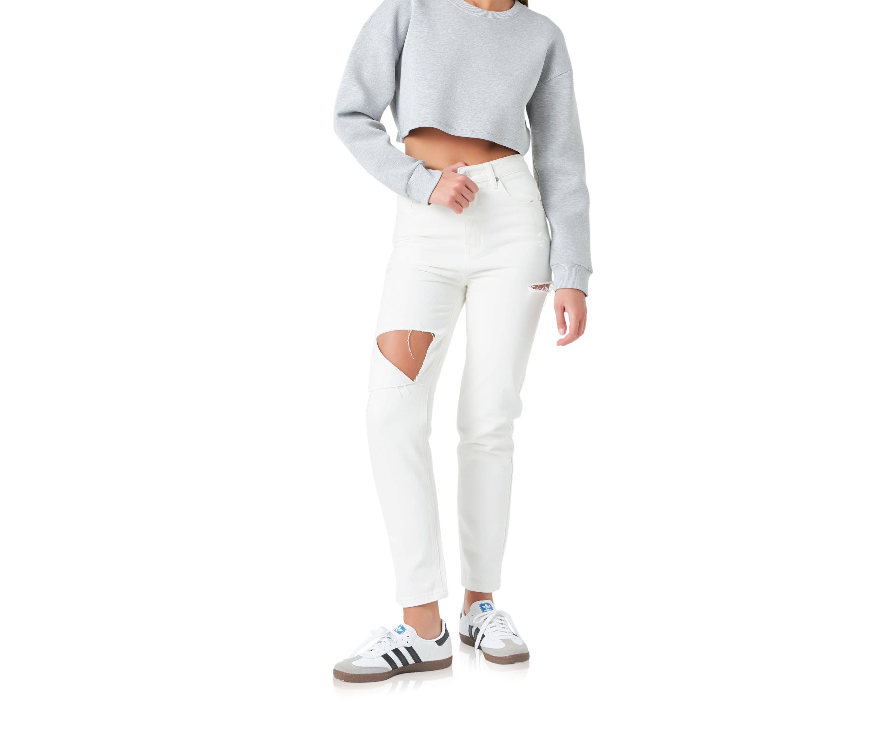 High Waist Ripped Jeans