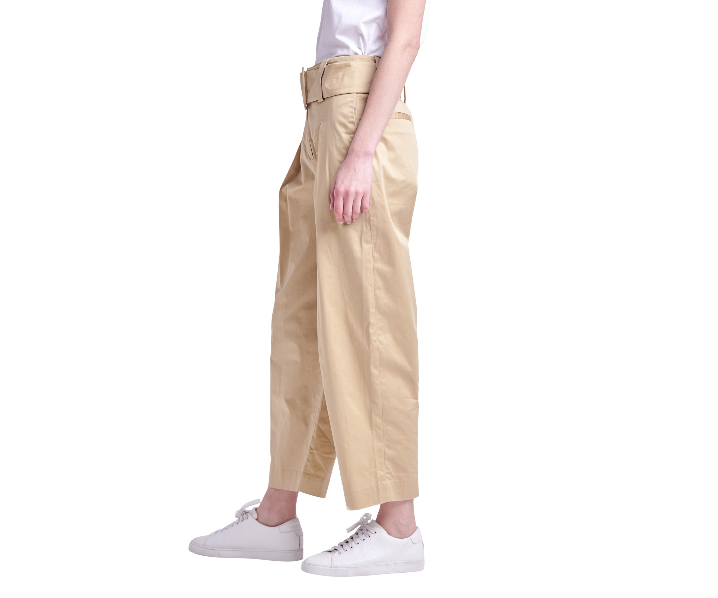 High Waist Belted Wide Leg Pants