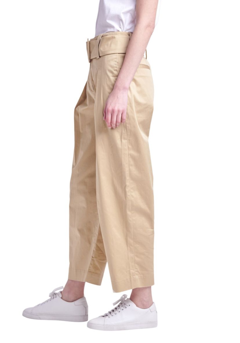 High Waist Belted Wide Leg Pants