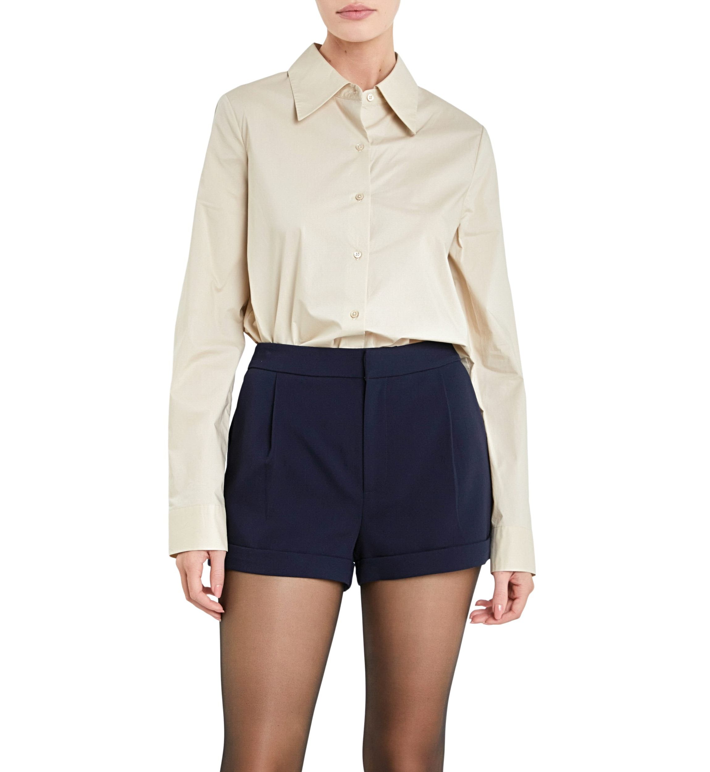 Accent Collar Poplin Dress Shirt