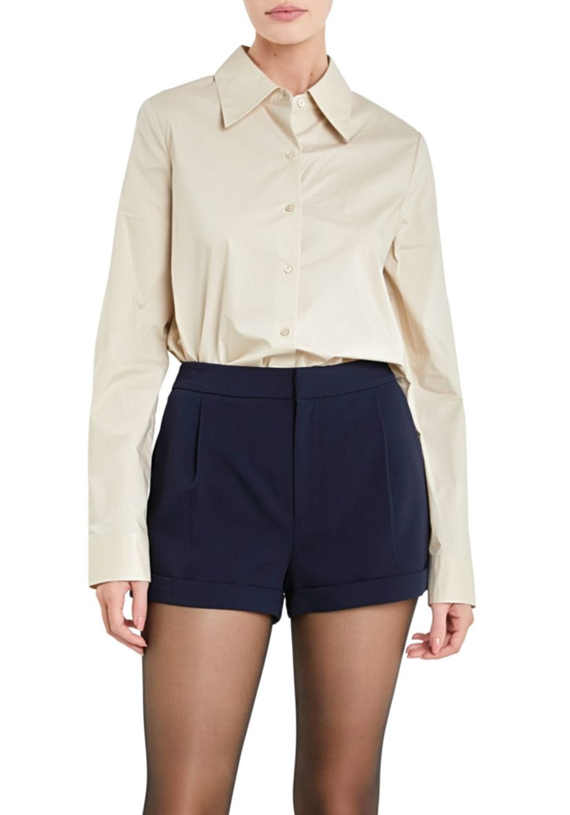 Accent Collar Poplin Dress Shirt