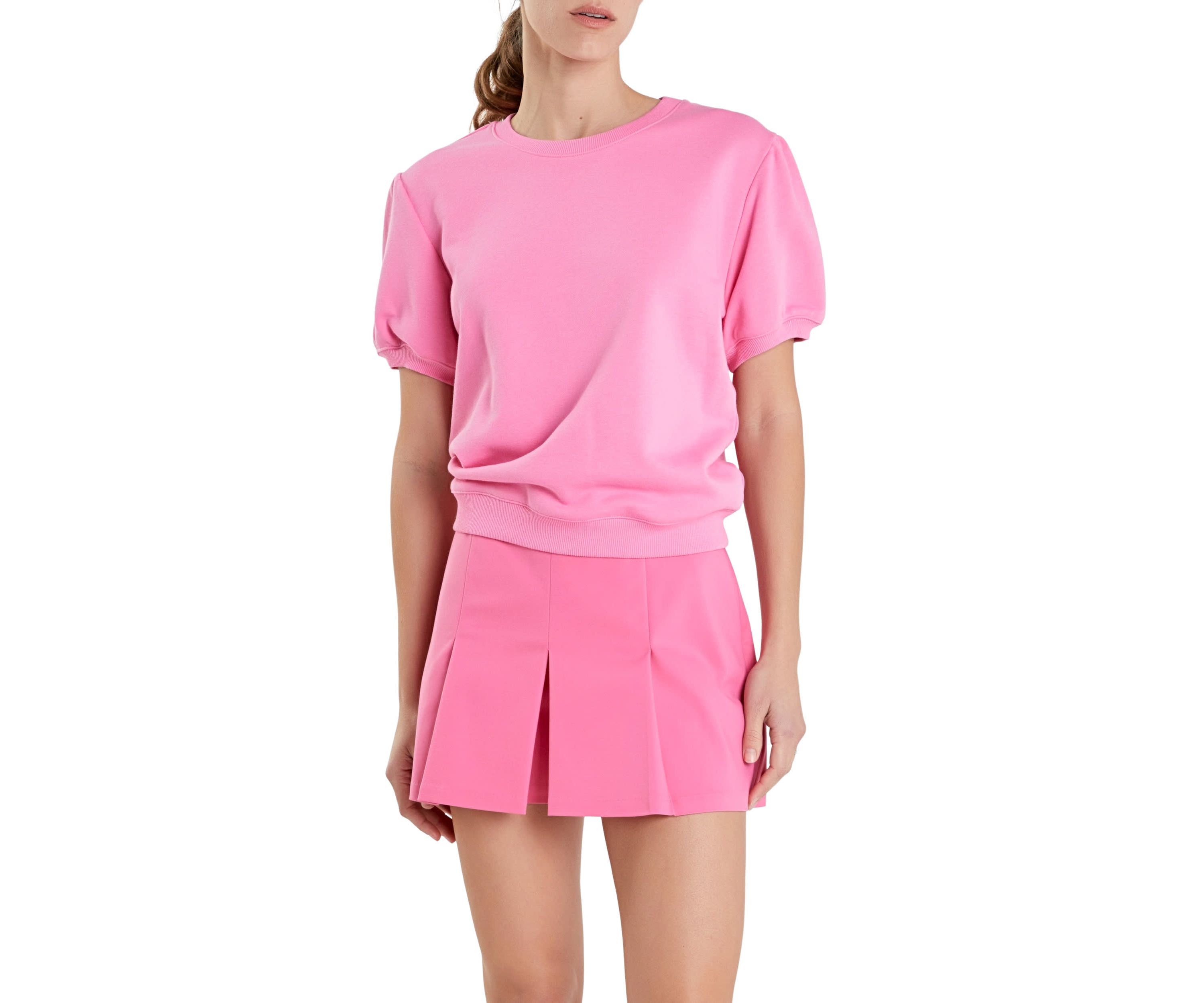 French Terry Puff Sleeve Sweatshirt