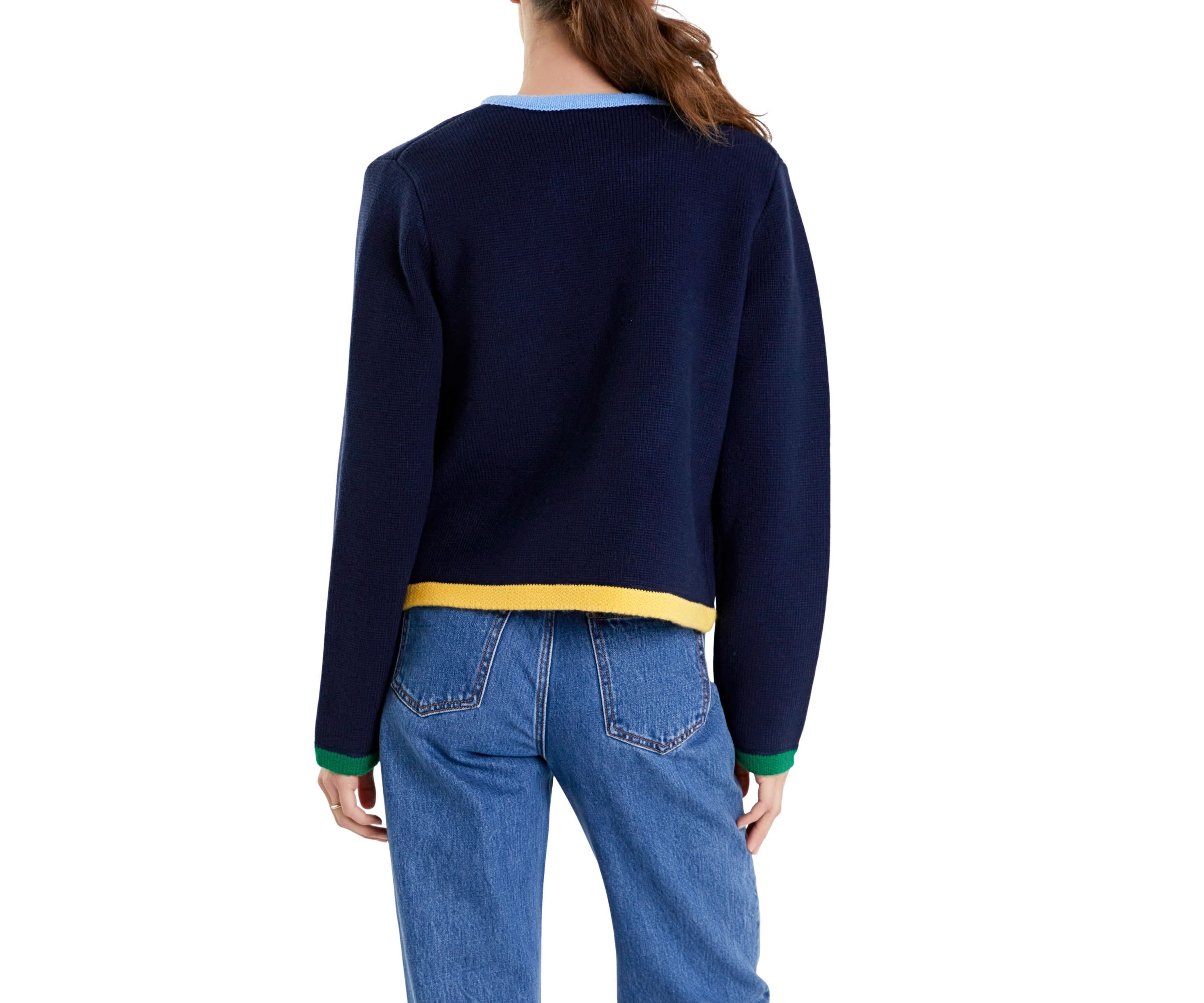 Color Block Sweater Cardigan