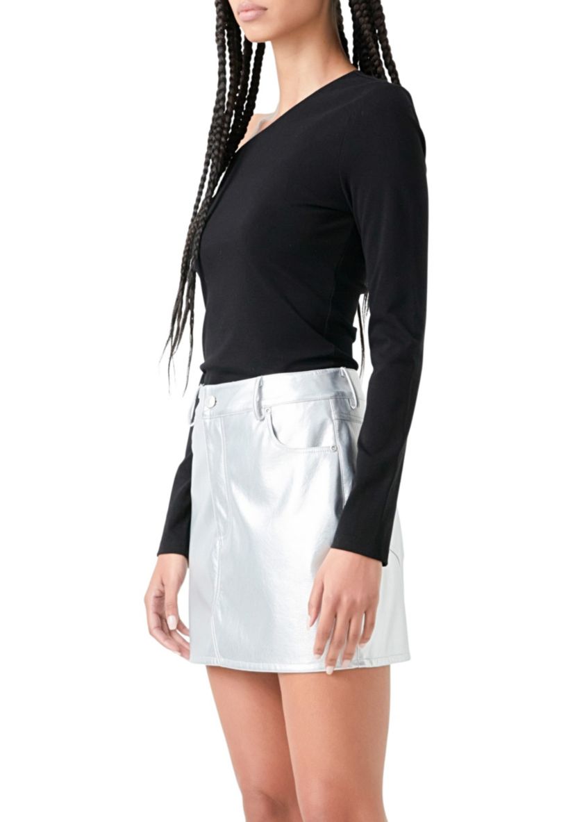 Asymmetric Soft Knit Top