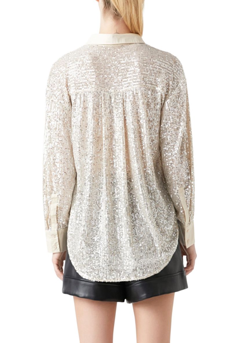 Oversized Sequin Shirt
