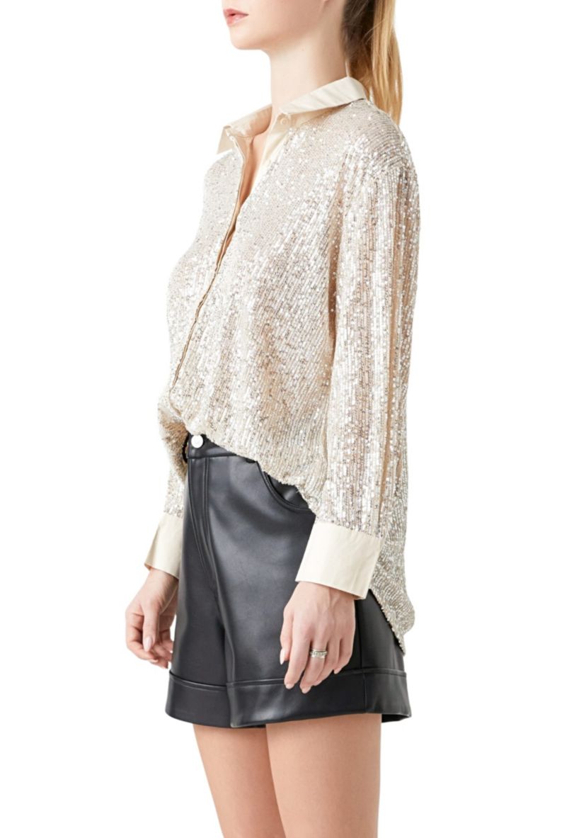 Oversized Sequin Shirt