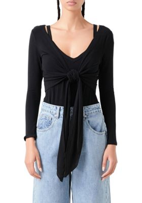 Grey Lab Women's Two Piece Set Cardigan Cami