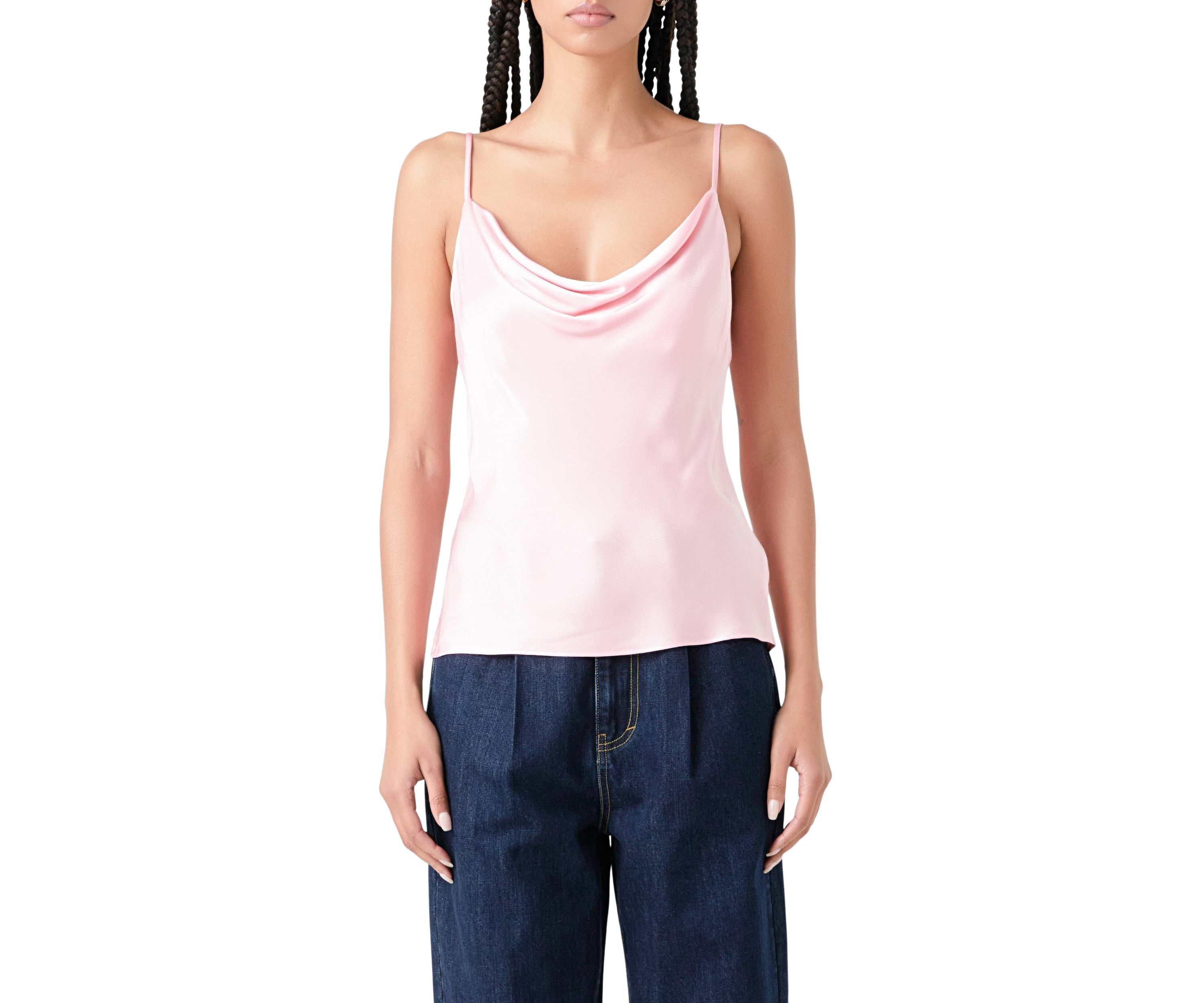 Satin Cowl Neck Top