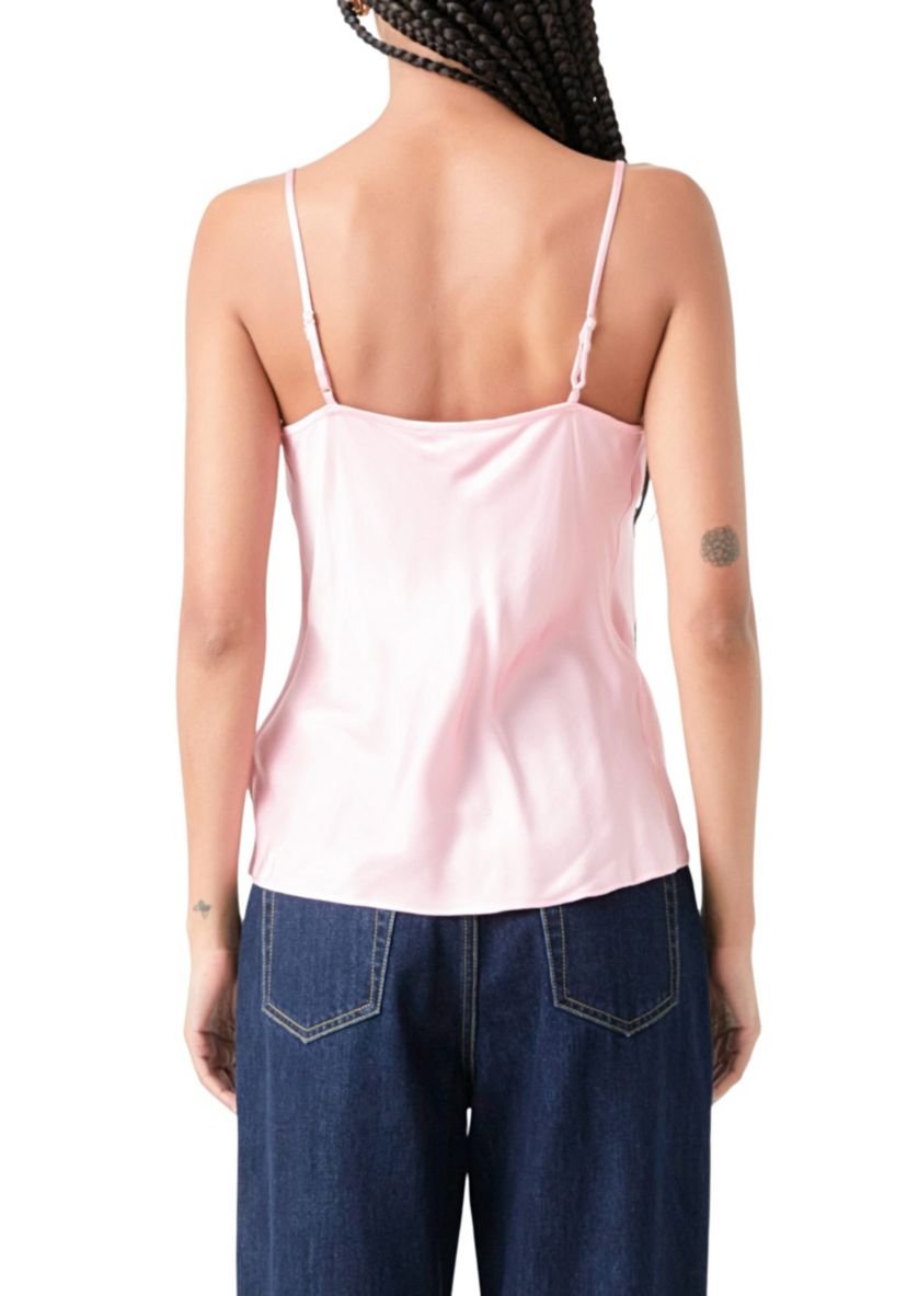 Satin Cowl Neck Top