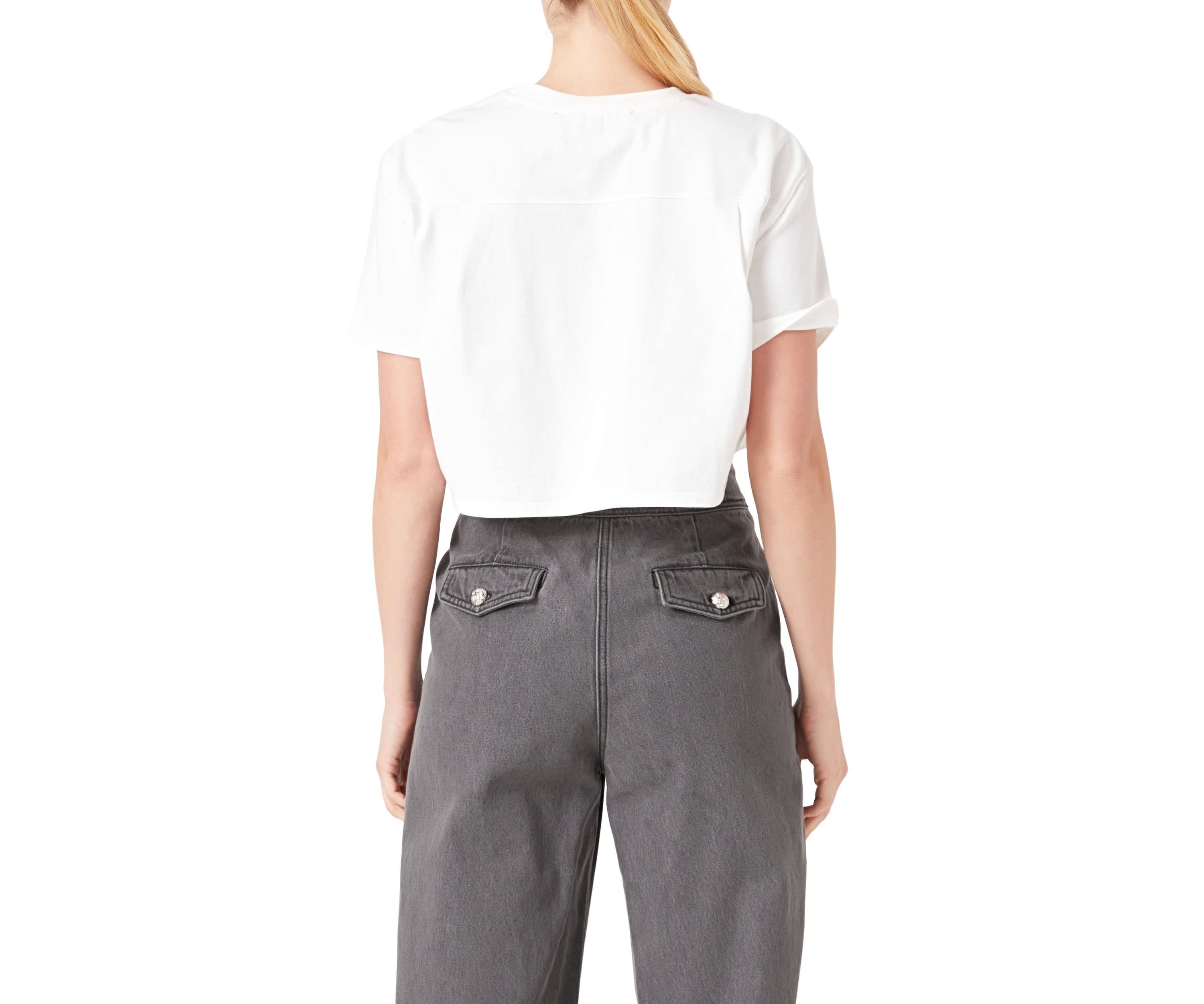 Cropped Top with Elastic Band