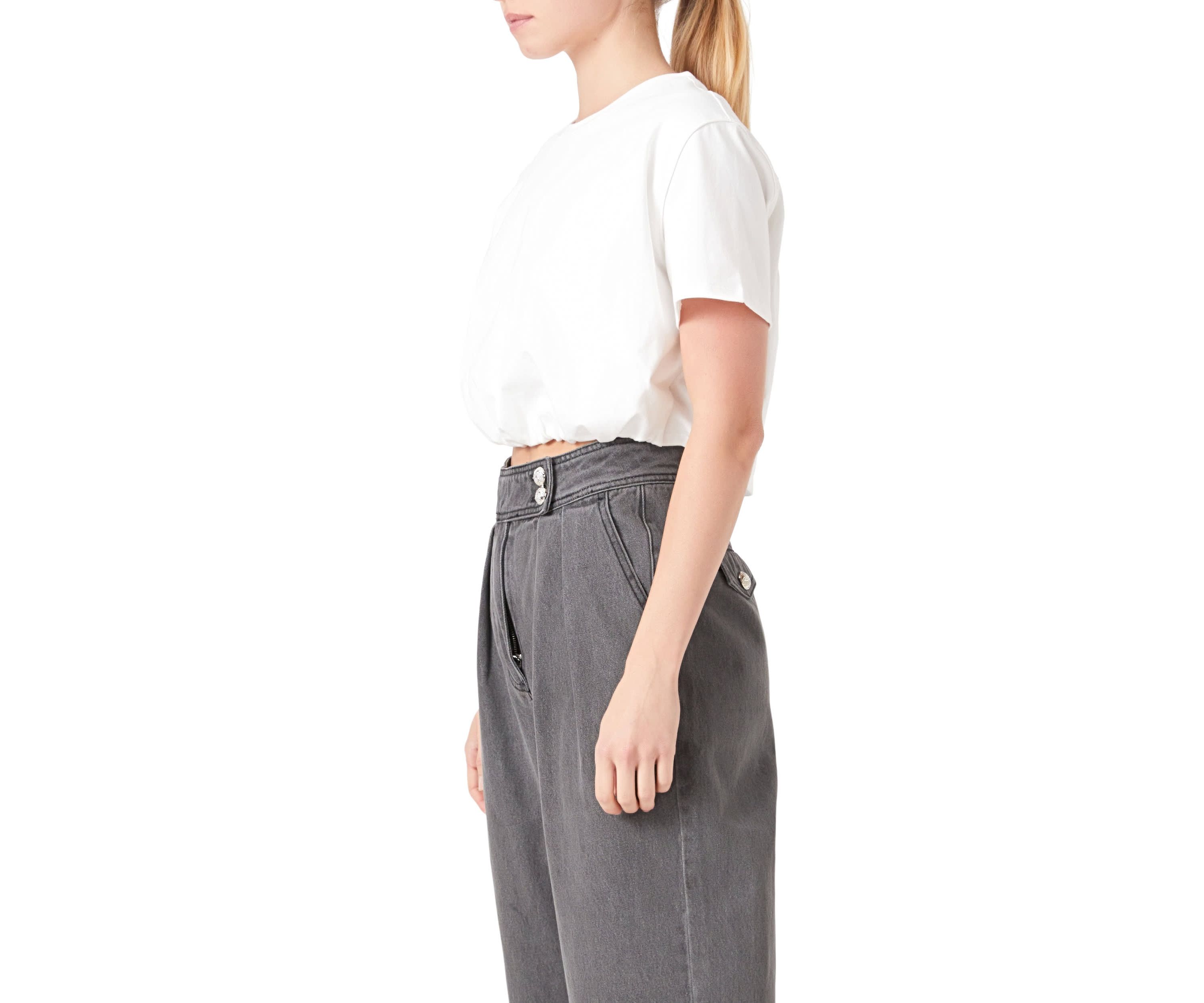 Cropped Top with Elastic Band