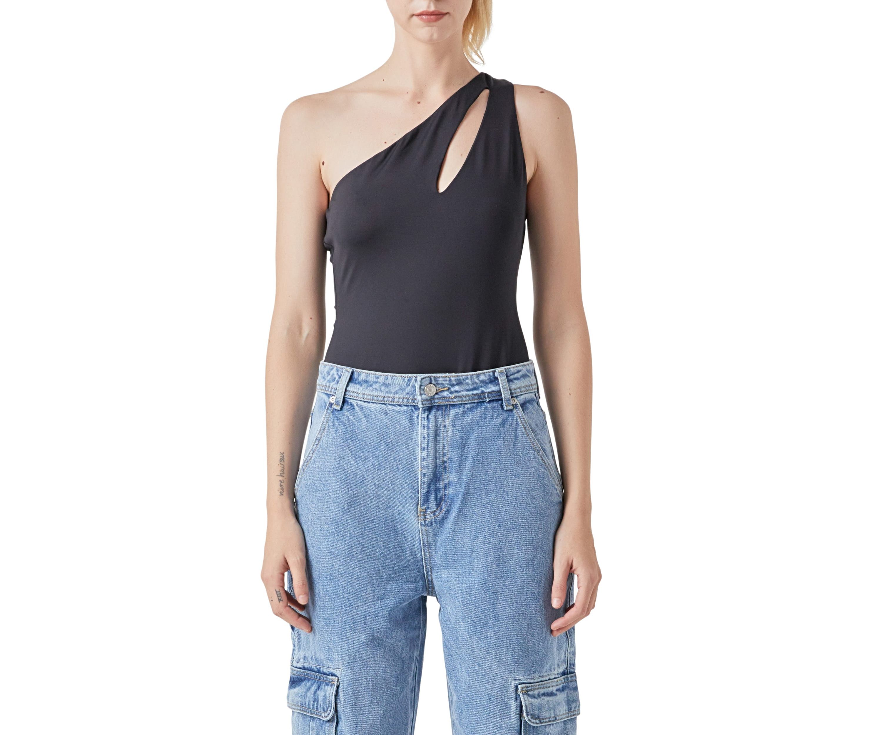 Cut Out Asymmetric Bodysuit