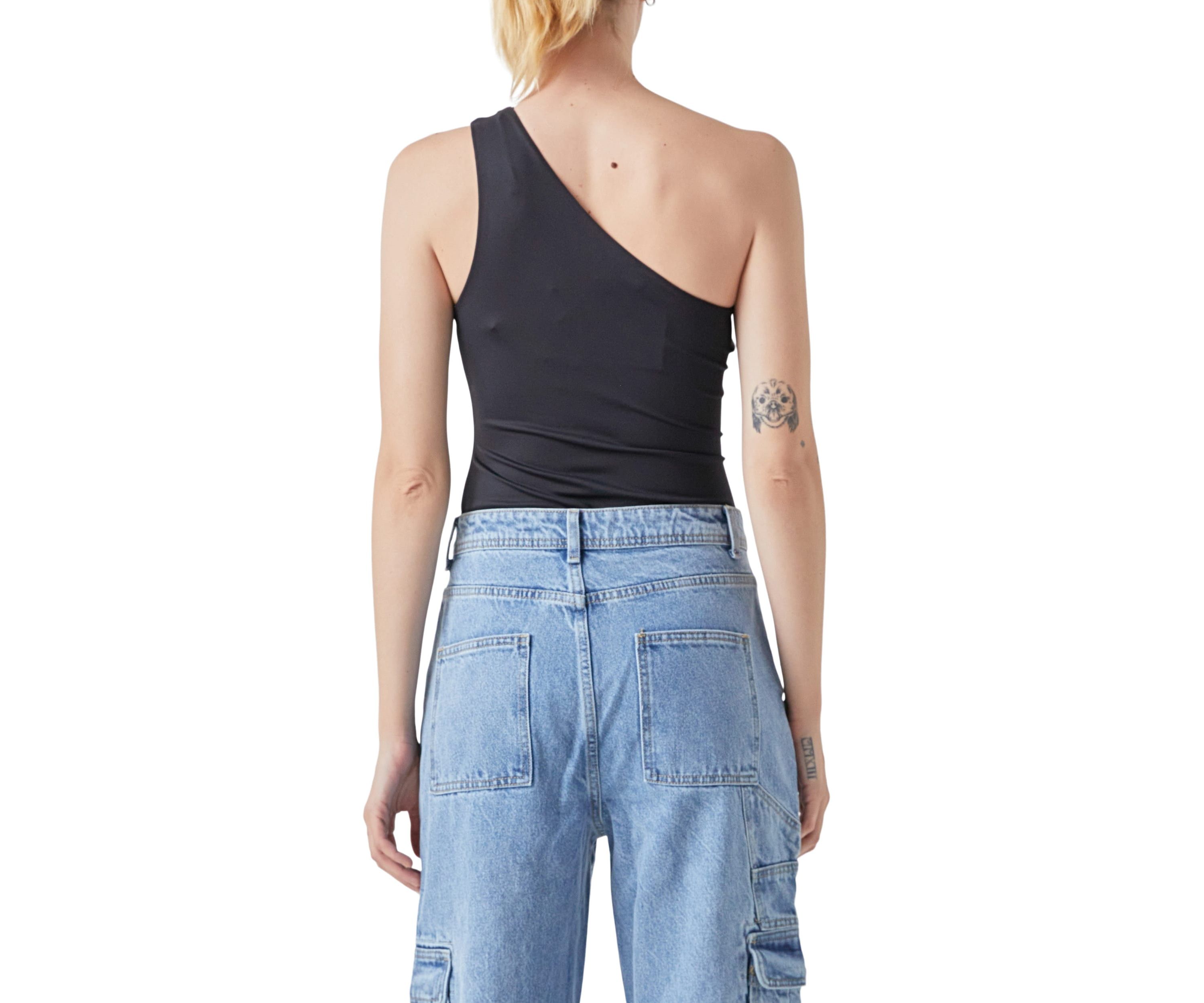 Cut Out Asymmetric Bodysuit