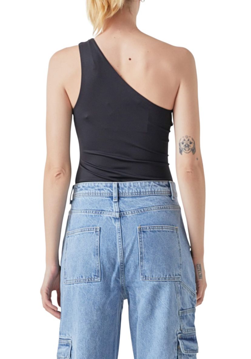 Cut Out Asymmetric Bodysuit