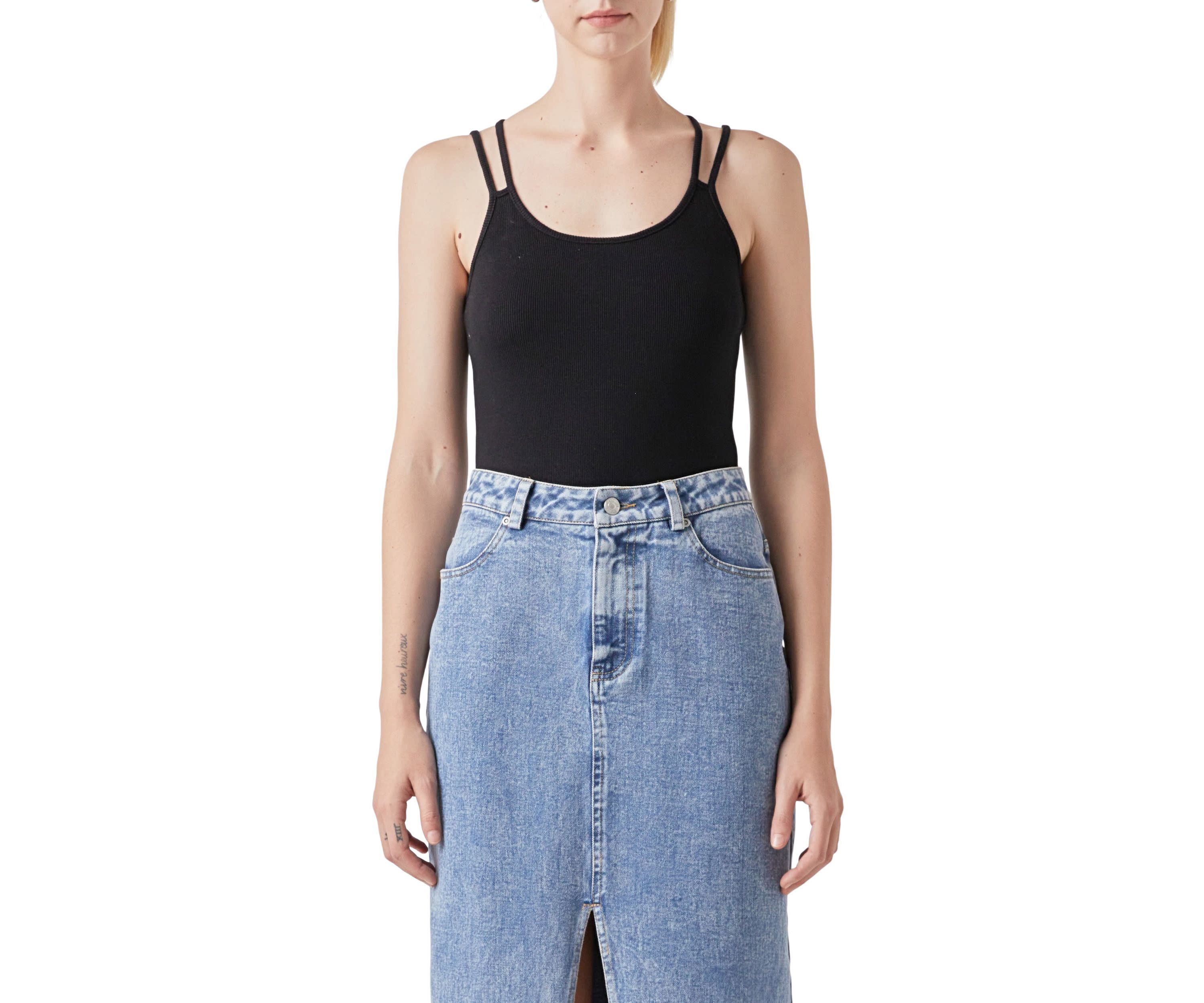2 Straps Knit Bodysuit