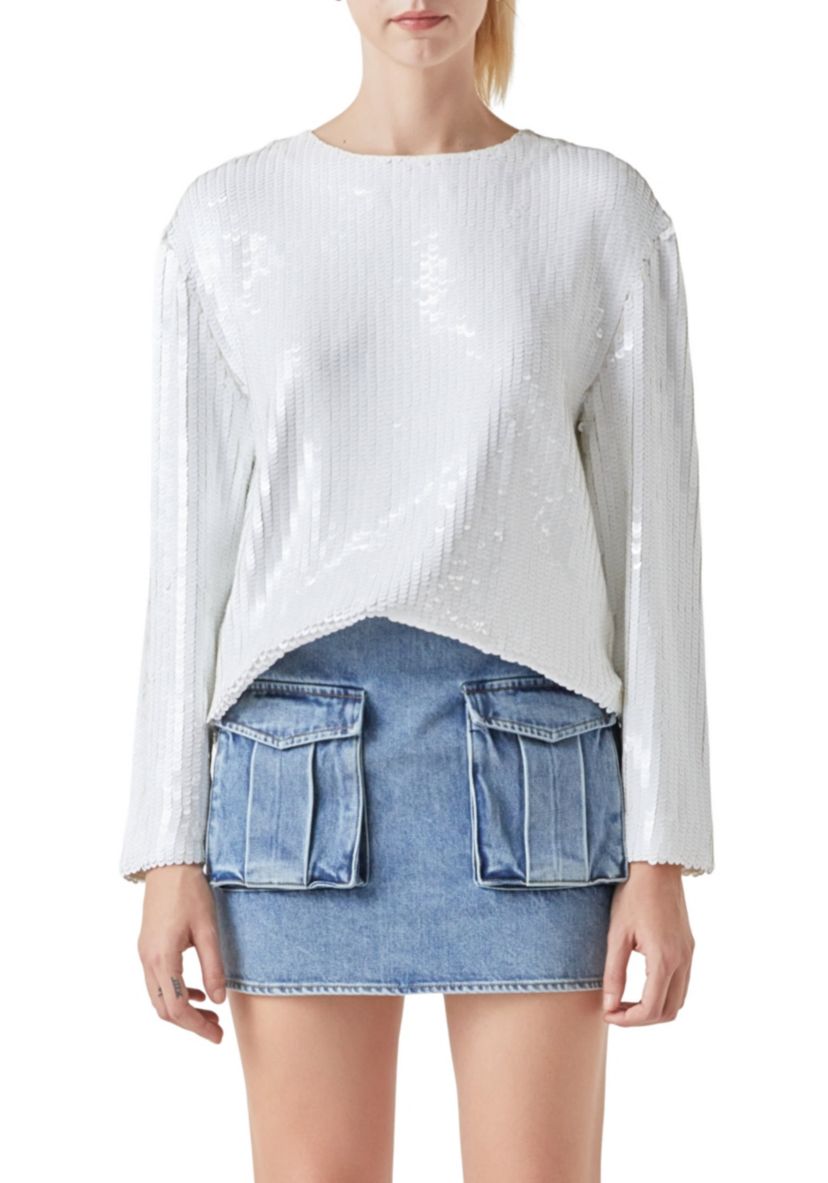 Sequin Loose Fit Top