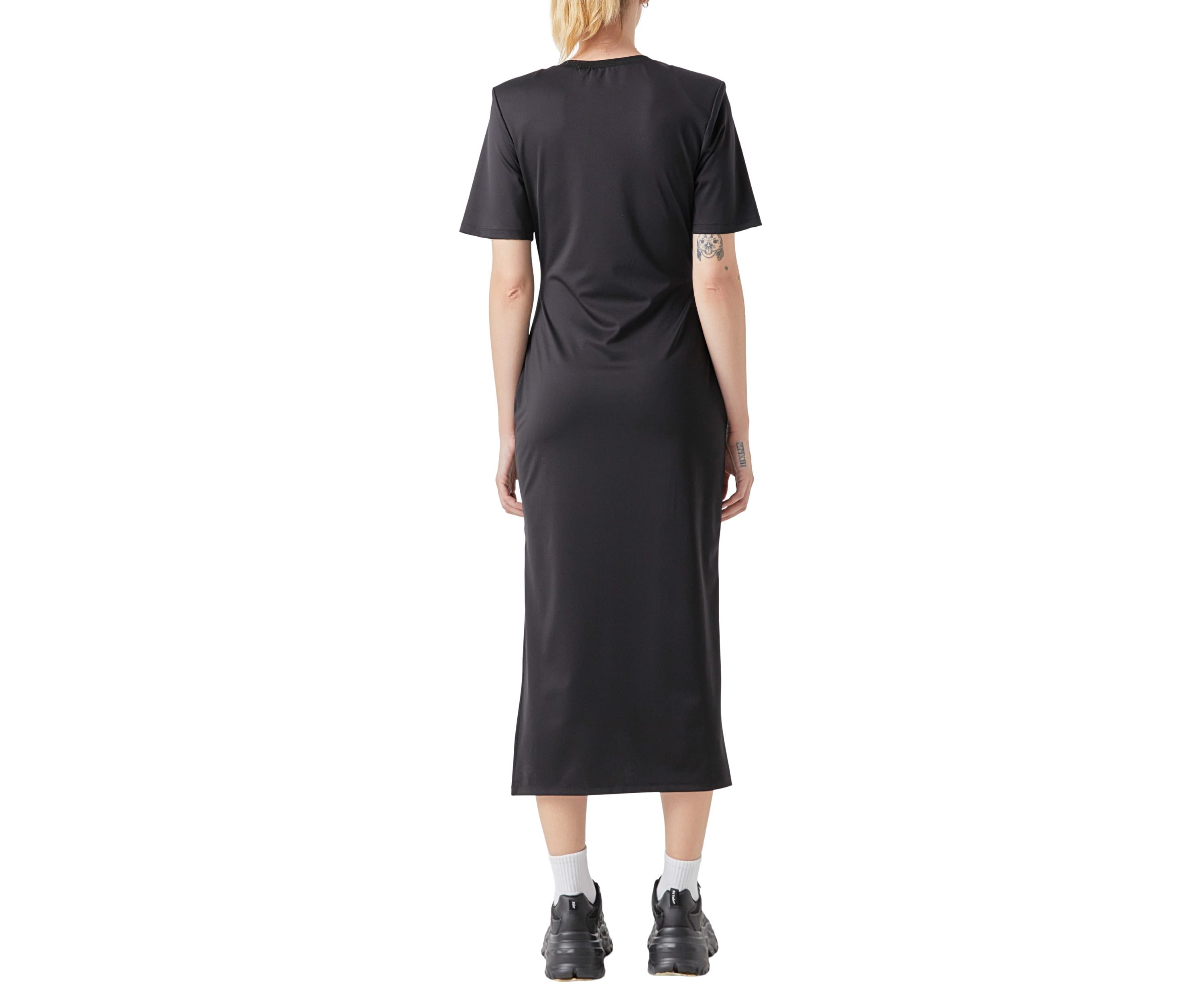 Power Shoulder Maxi Dress