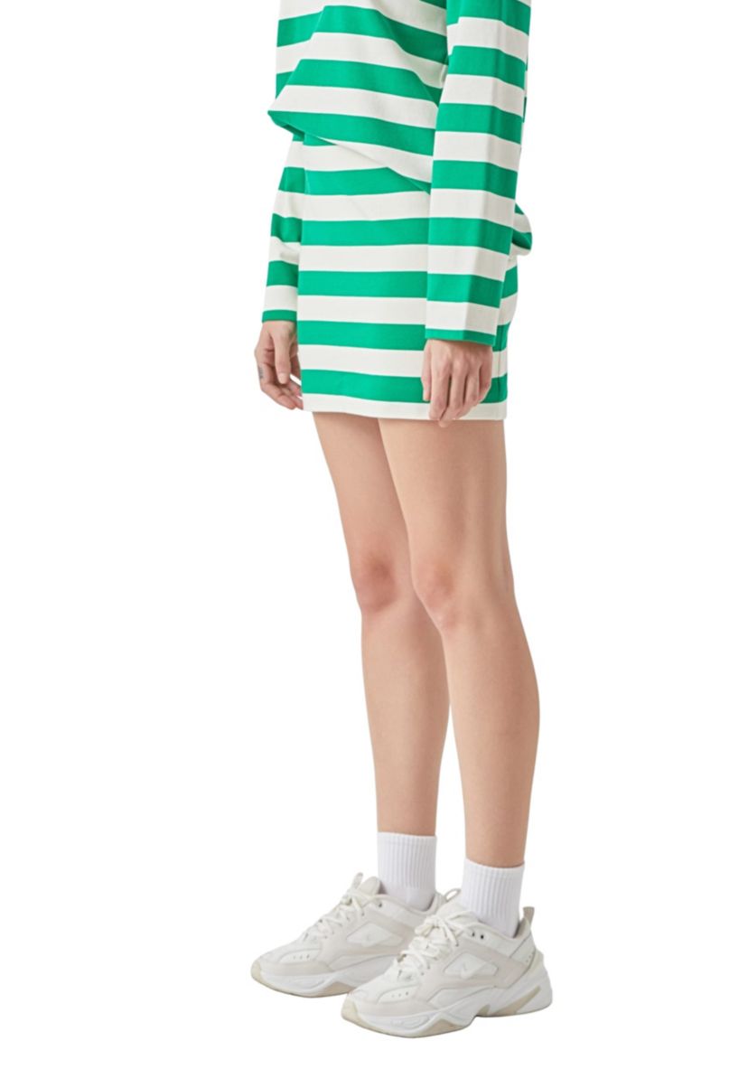 Stripe Terry Skirt