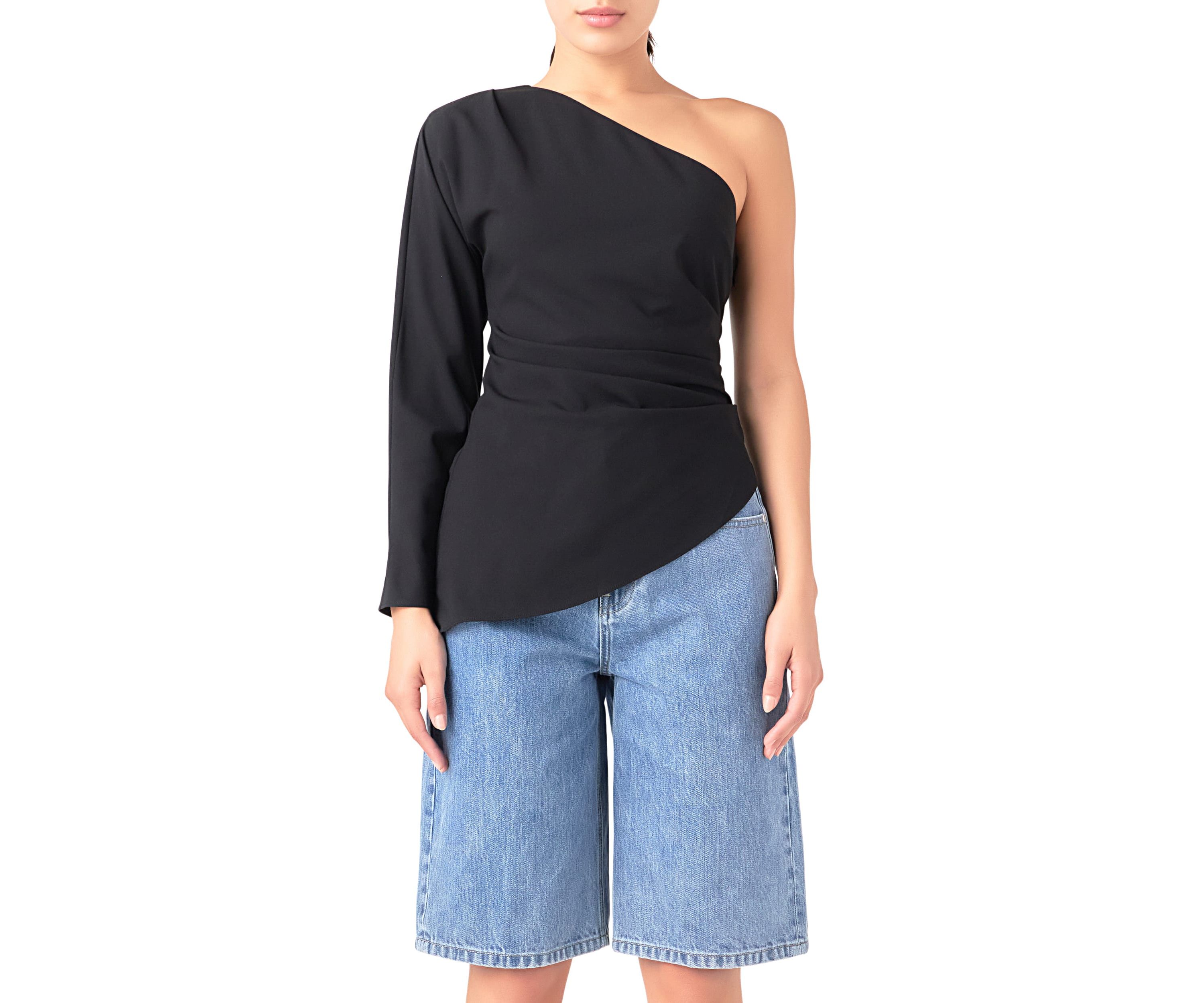 Asymmetric Ruched Top