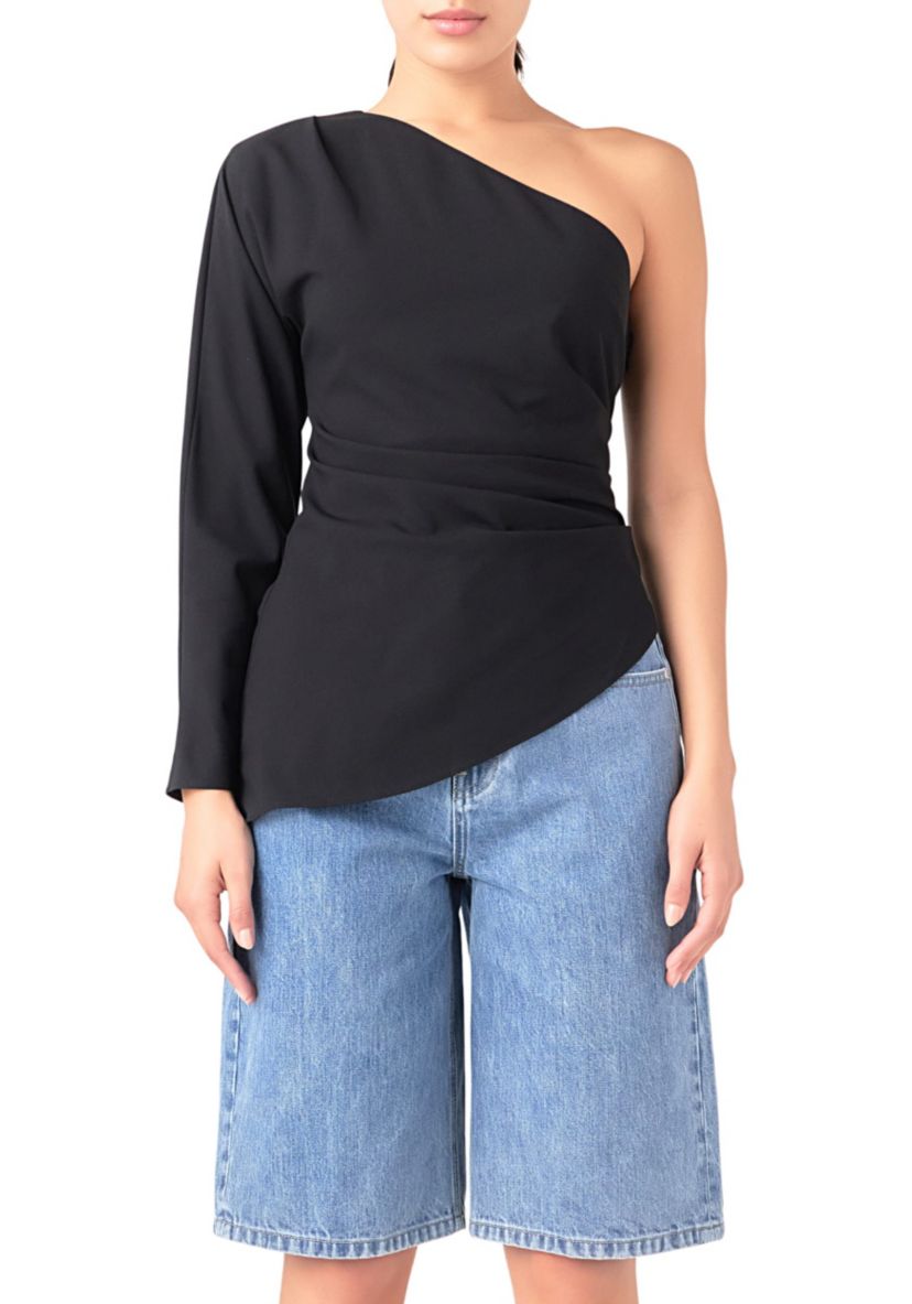 Asymmetric Ruched Top
