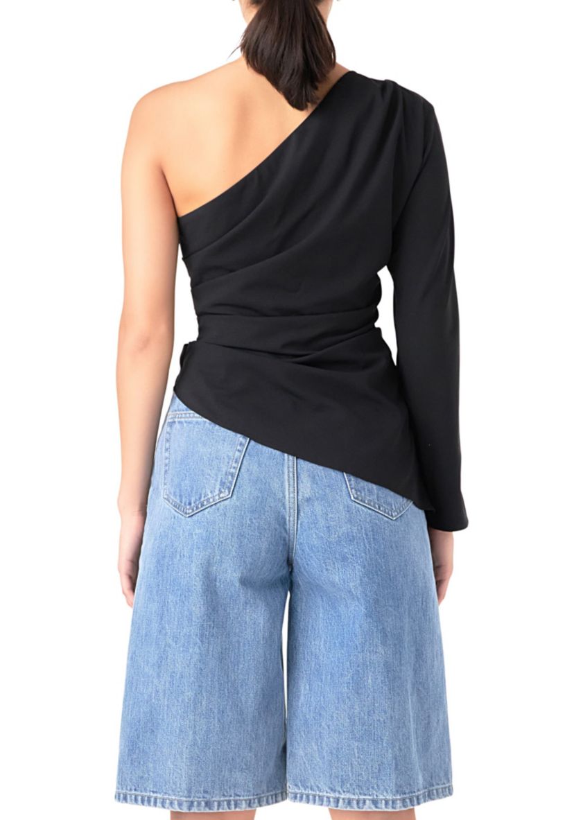 Asymmetric Ruched Top