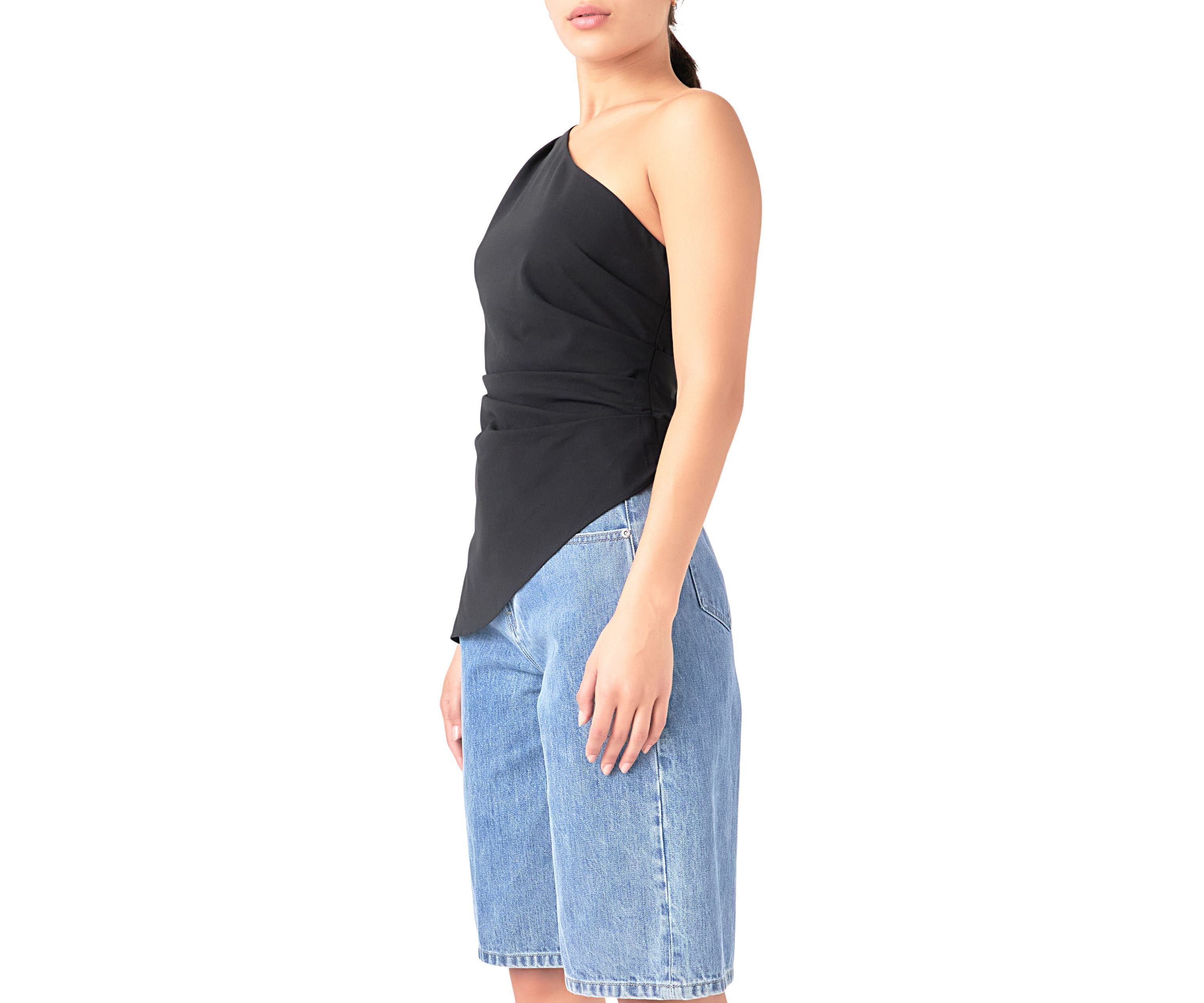 Asymmetric Ruched Top