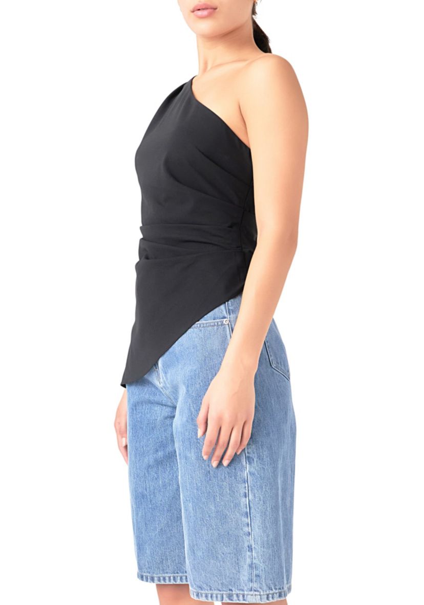 Asymmetric Ruched Top