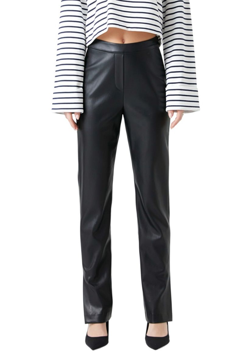 Pu Slit Leggings