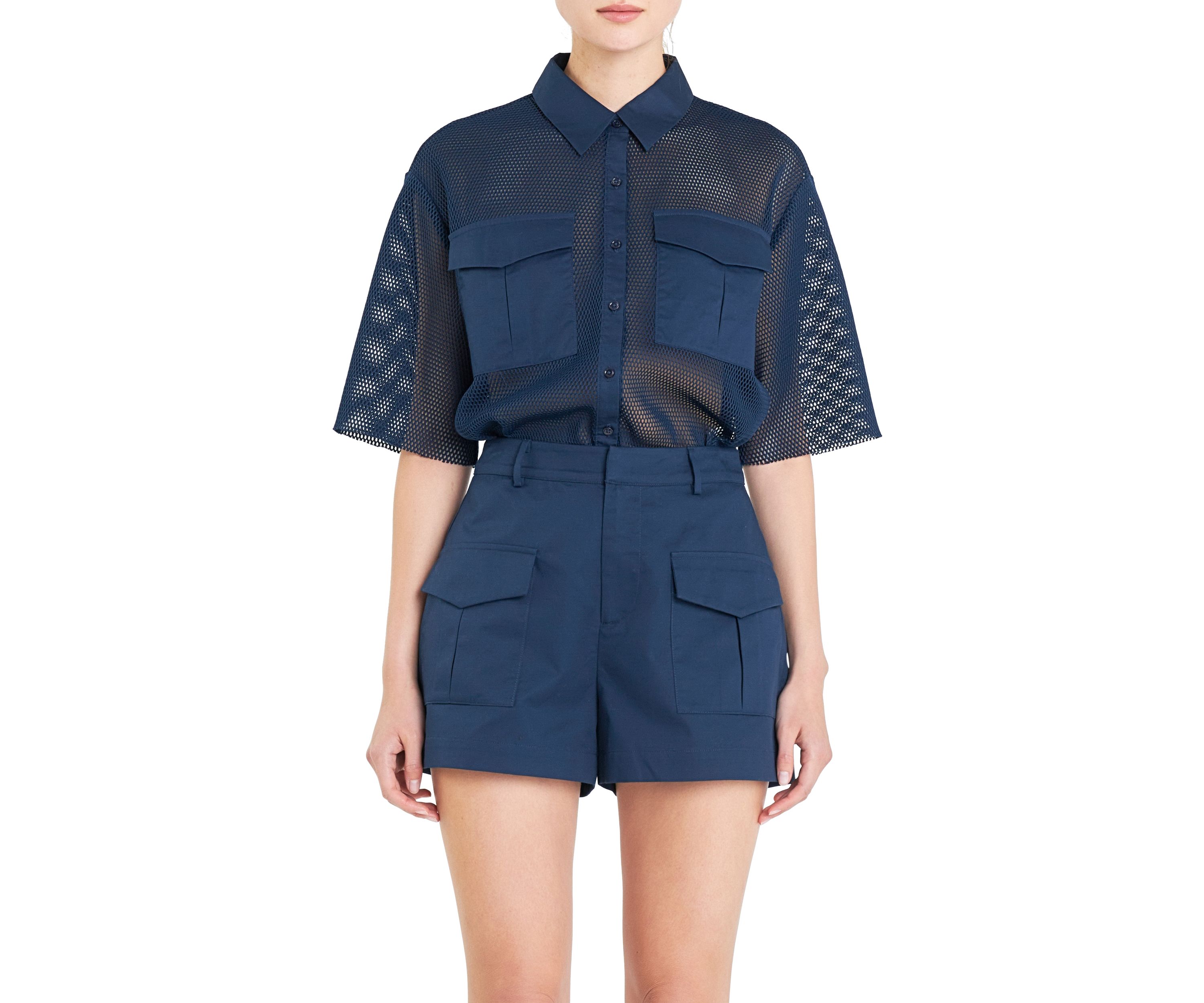 Mesh Net Top with Pockets
