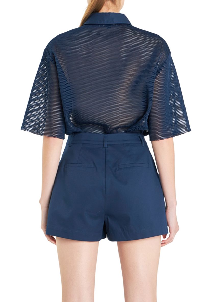 Mesh Net Top with Pockets