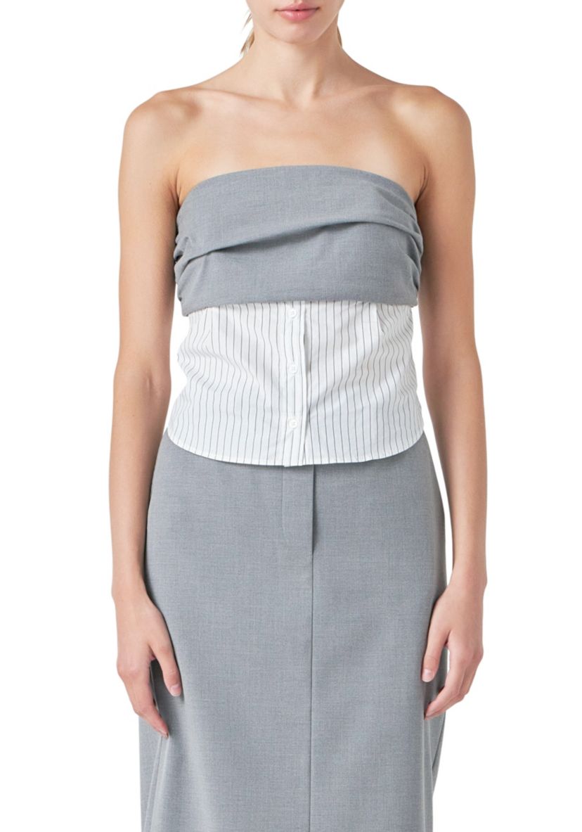 Strapless Shirt Top