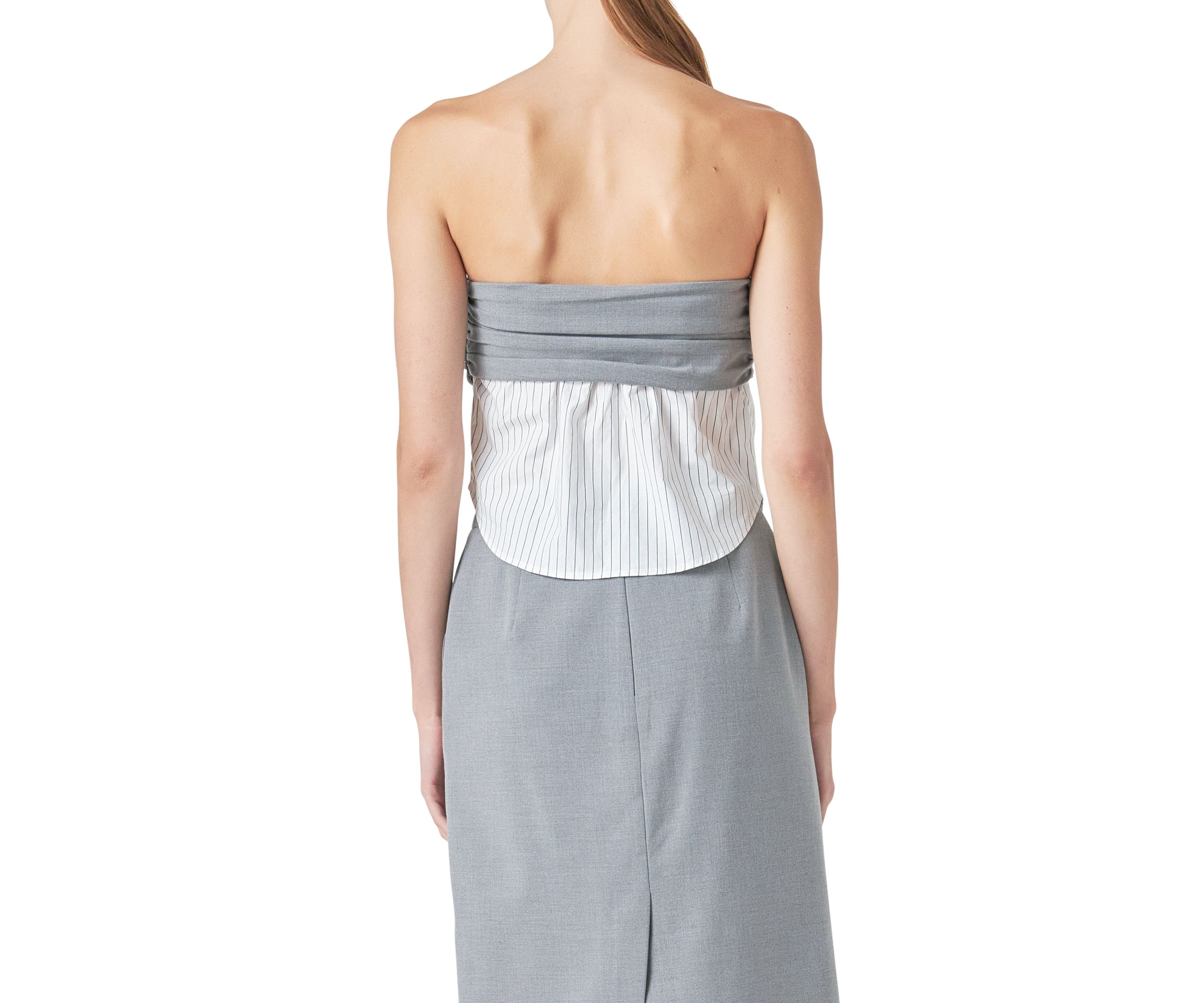 Strapless Shirt Top