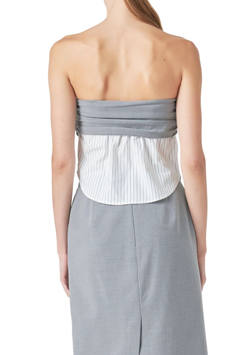 Strapless Shirt Top
