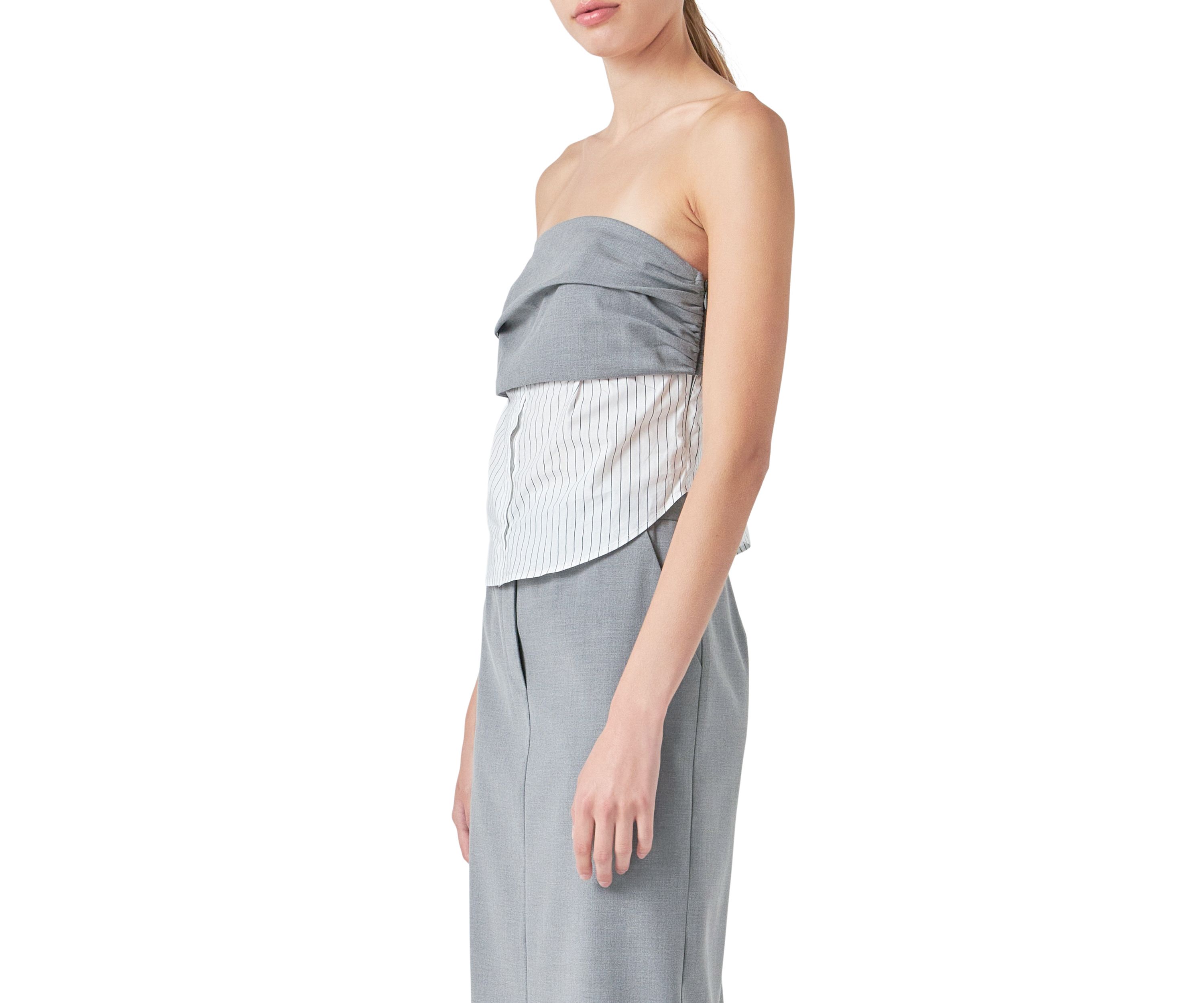 Strapless Shirt Top