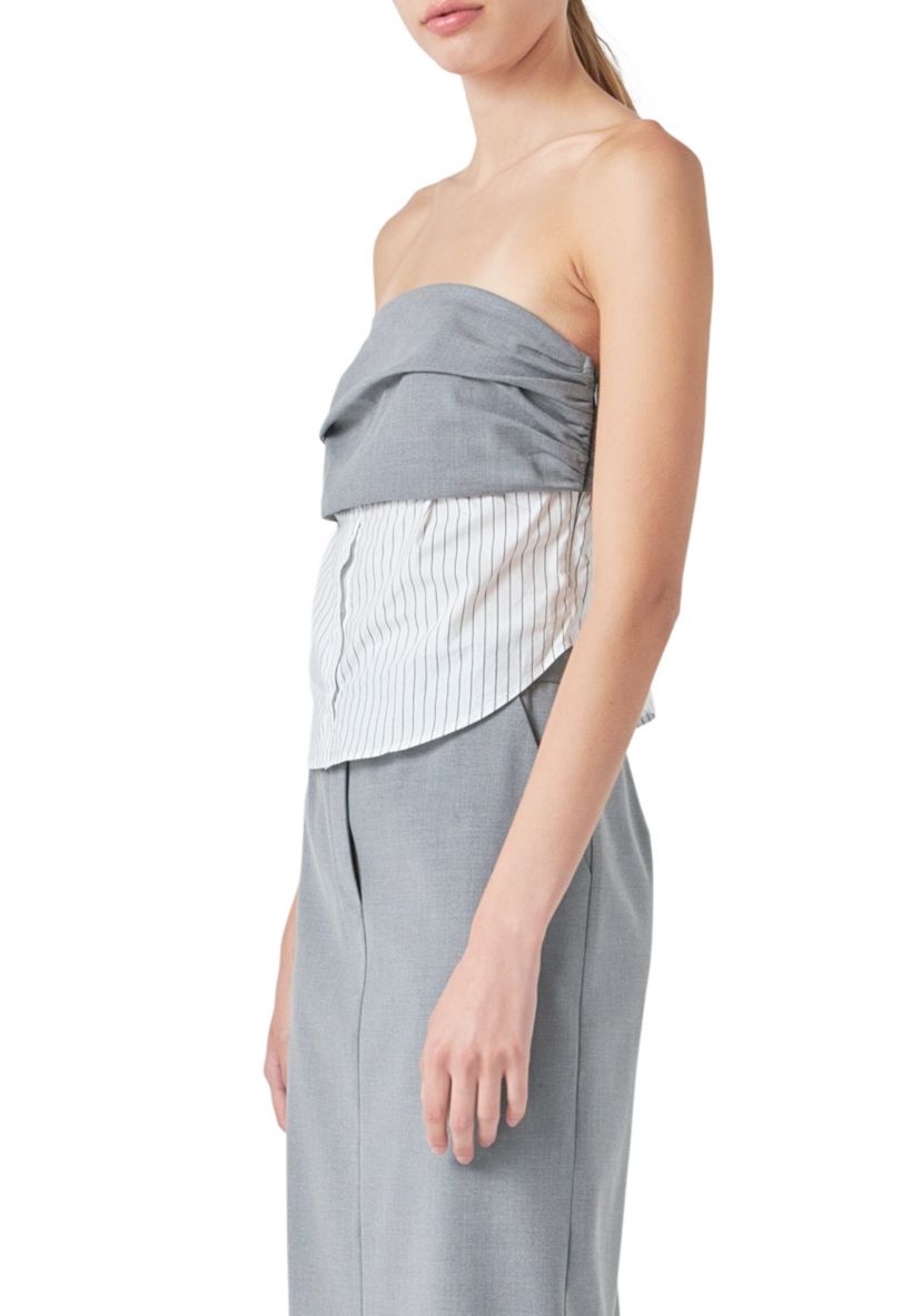 Strapless Shirt Top