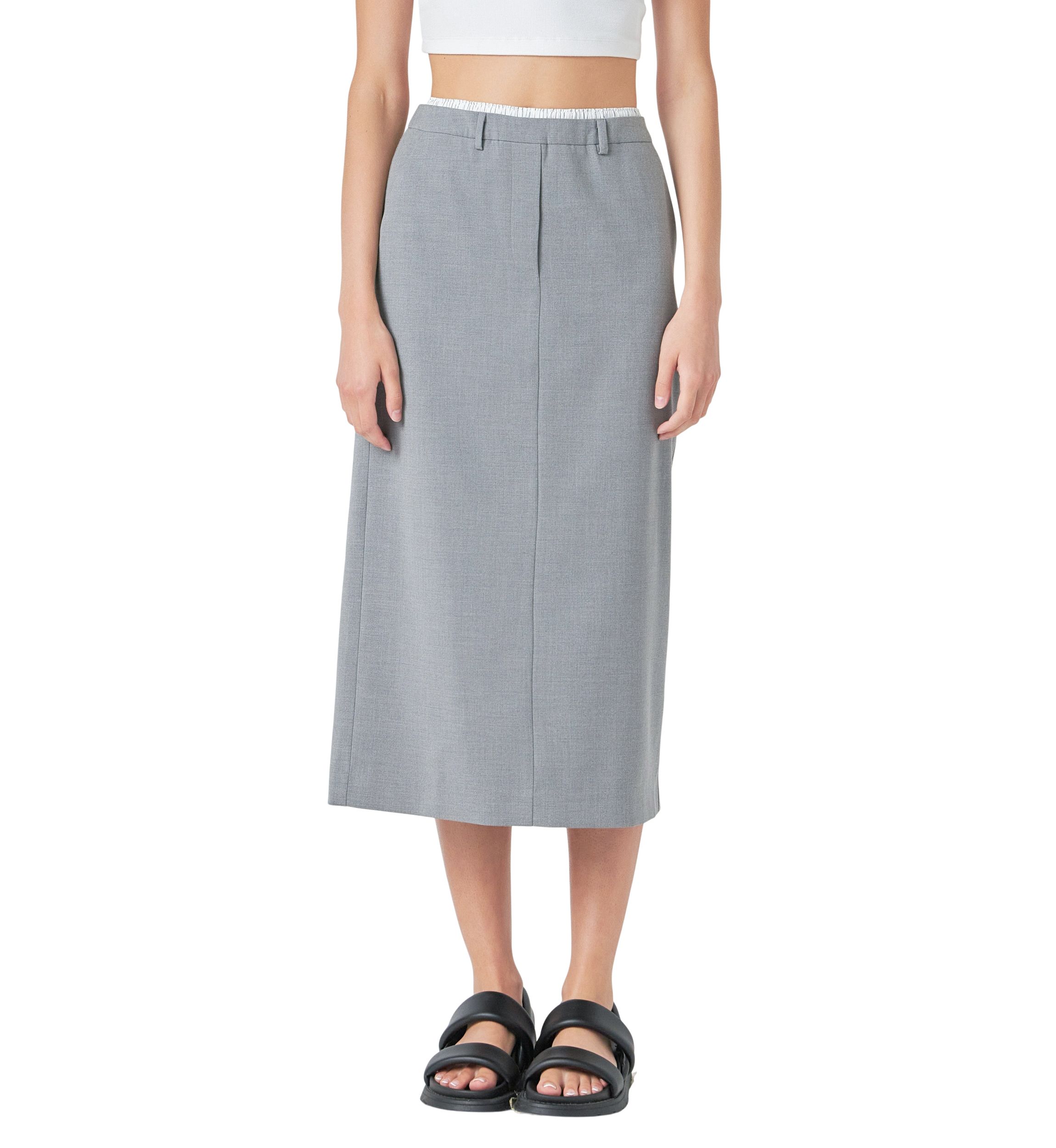 Boxer Waist Maxi Skirt