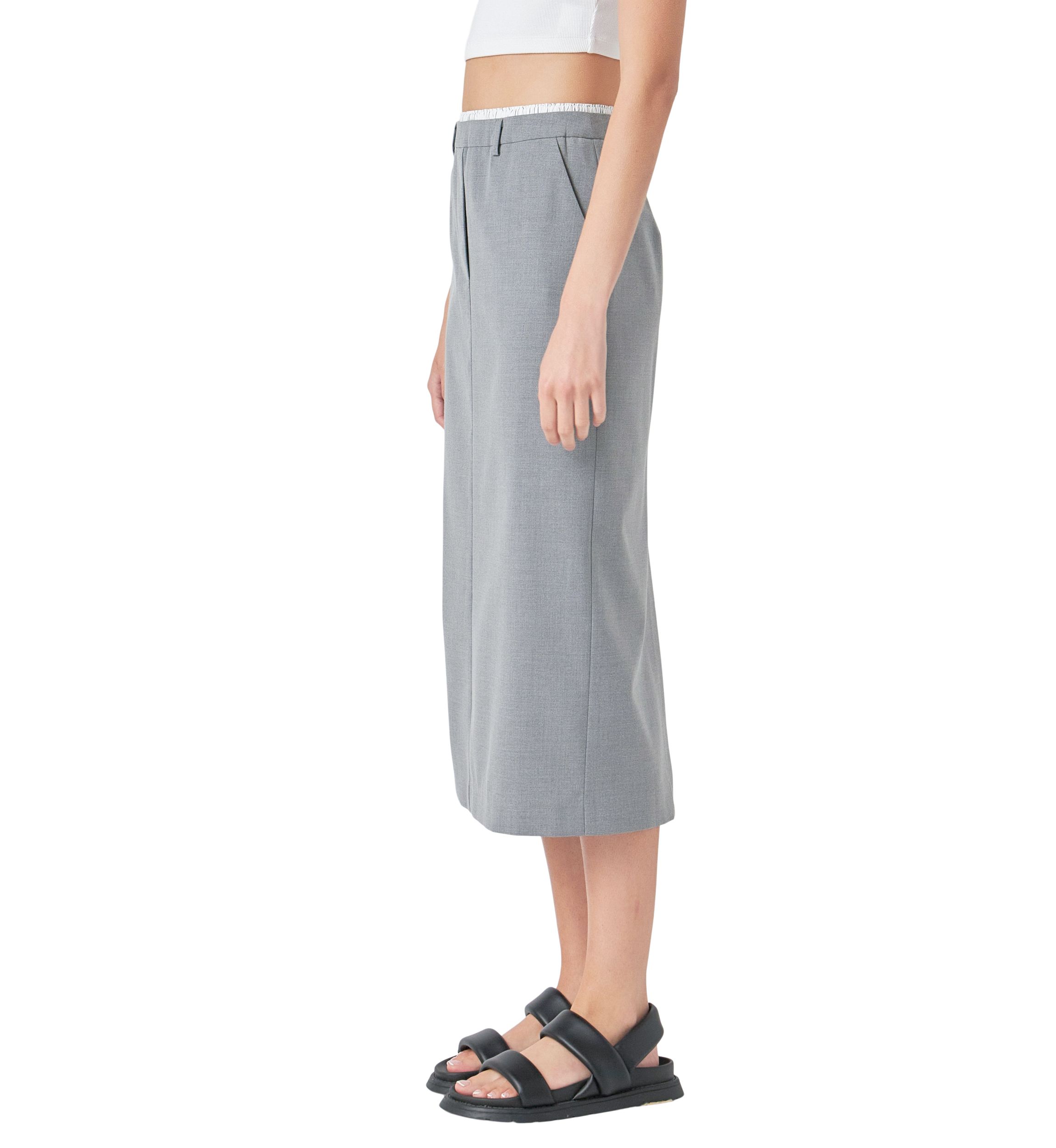 Boxer Waist Maxi Skirt