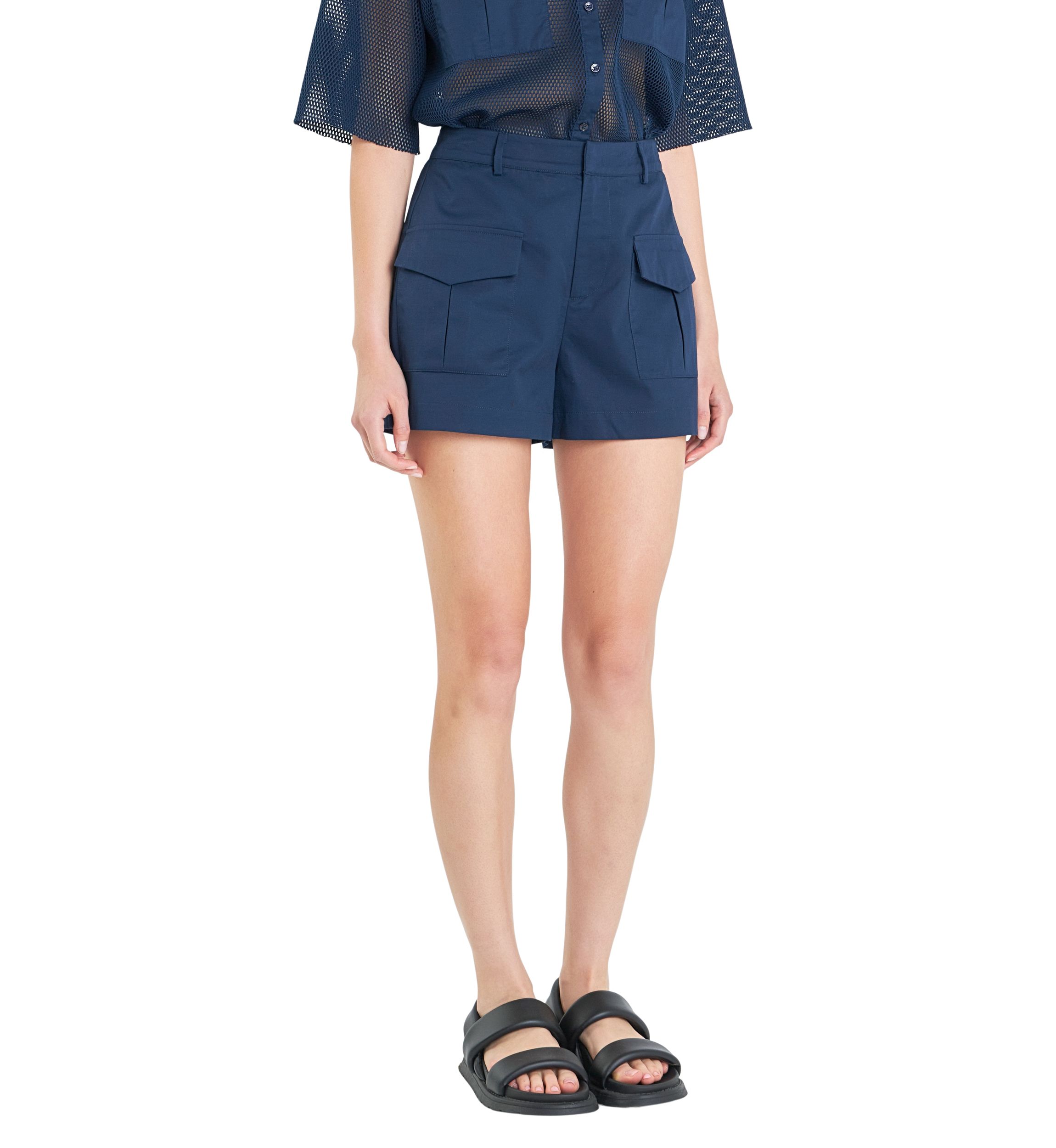 High-Waisted Shorts with Pockets