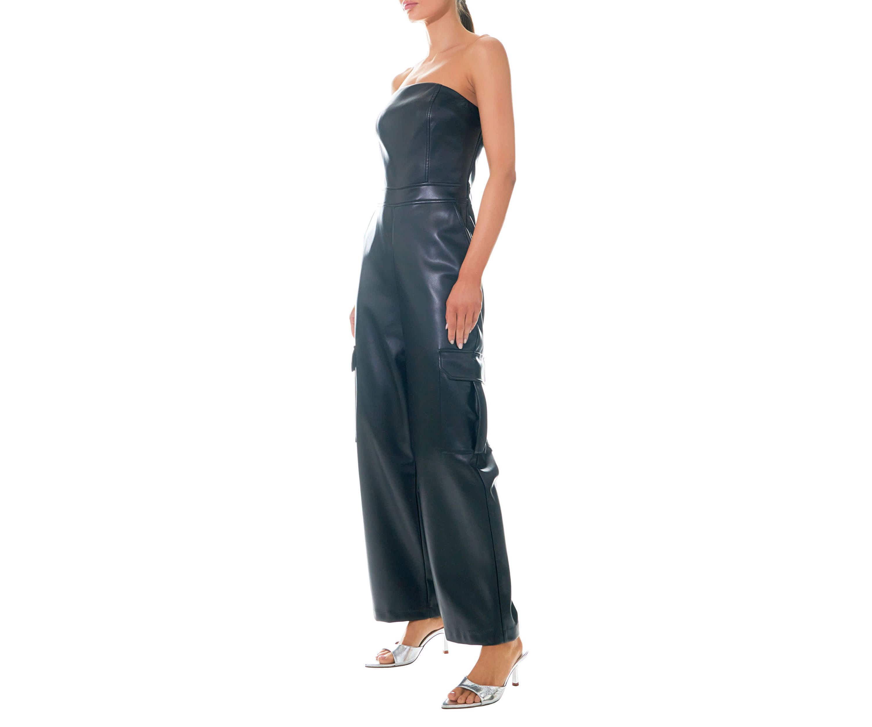 Tube Top Cargo Jumpsuit