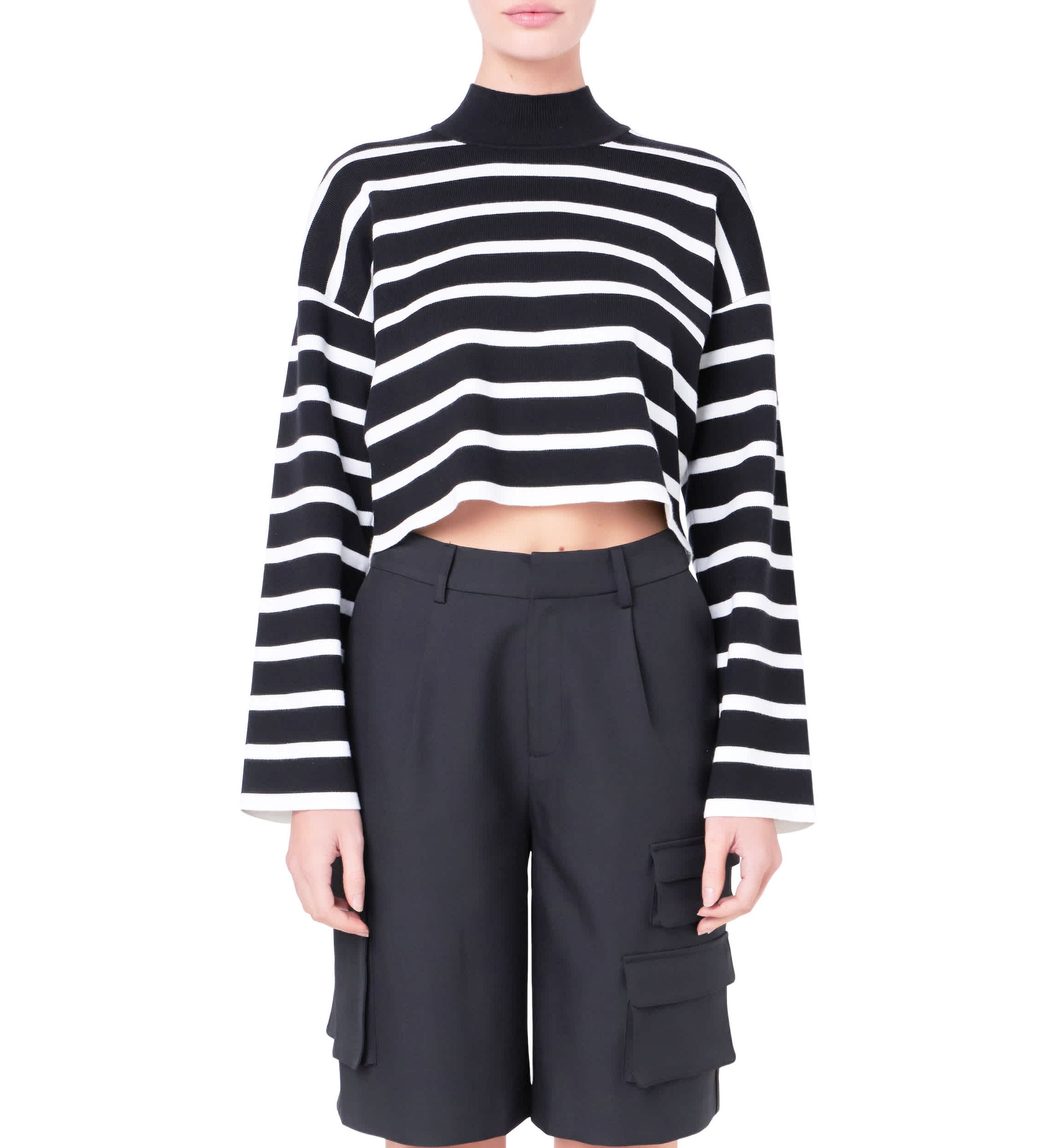 Striped Cropped Sweater