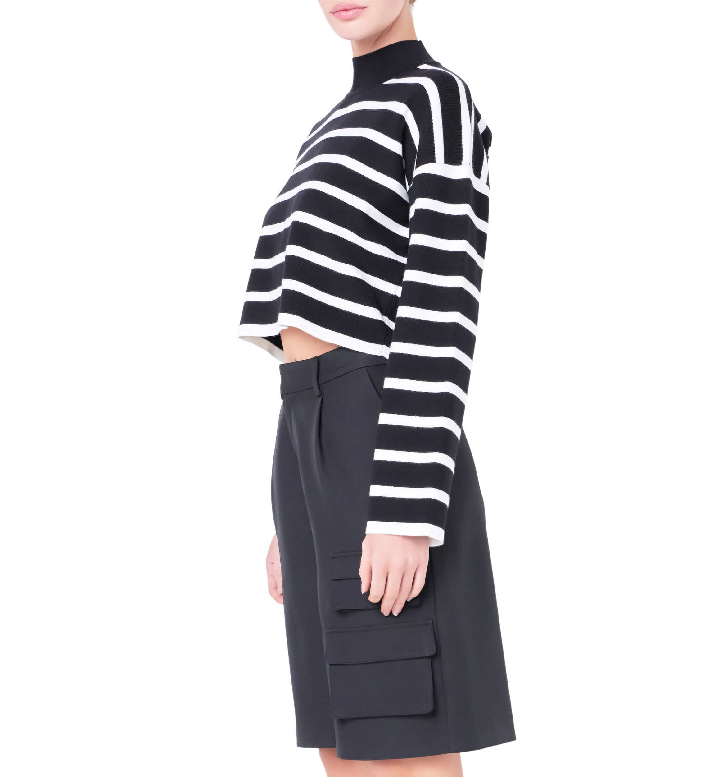 Striped Cropped Sweater