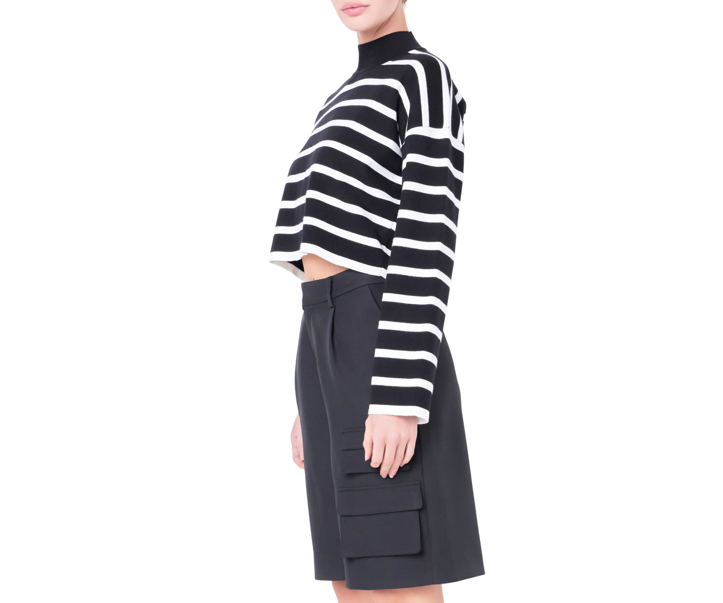 Striped Cropped Sweater