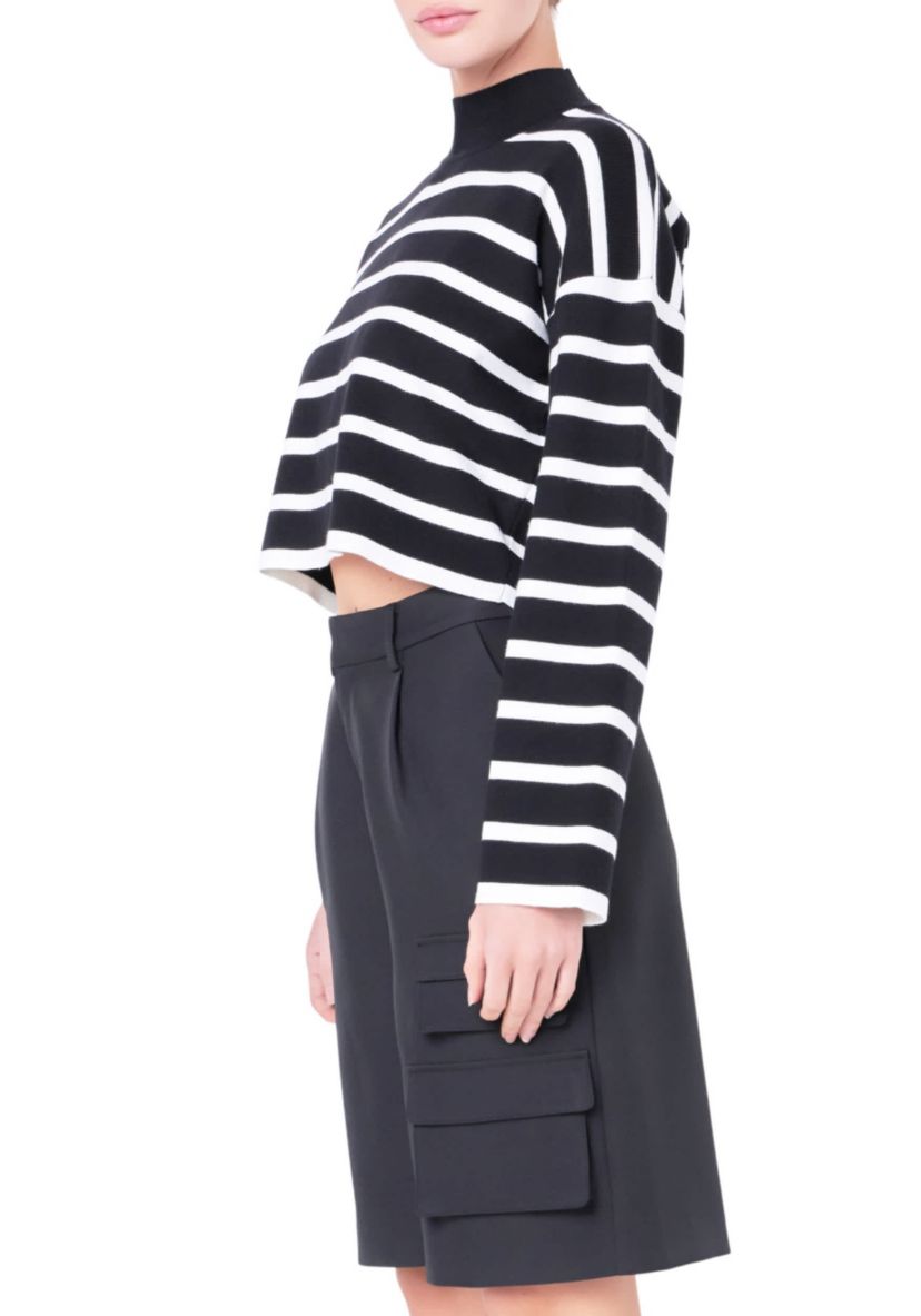 Striped Cropped Sweater