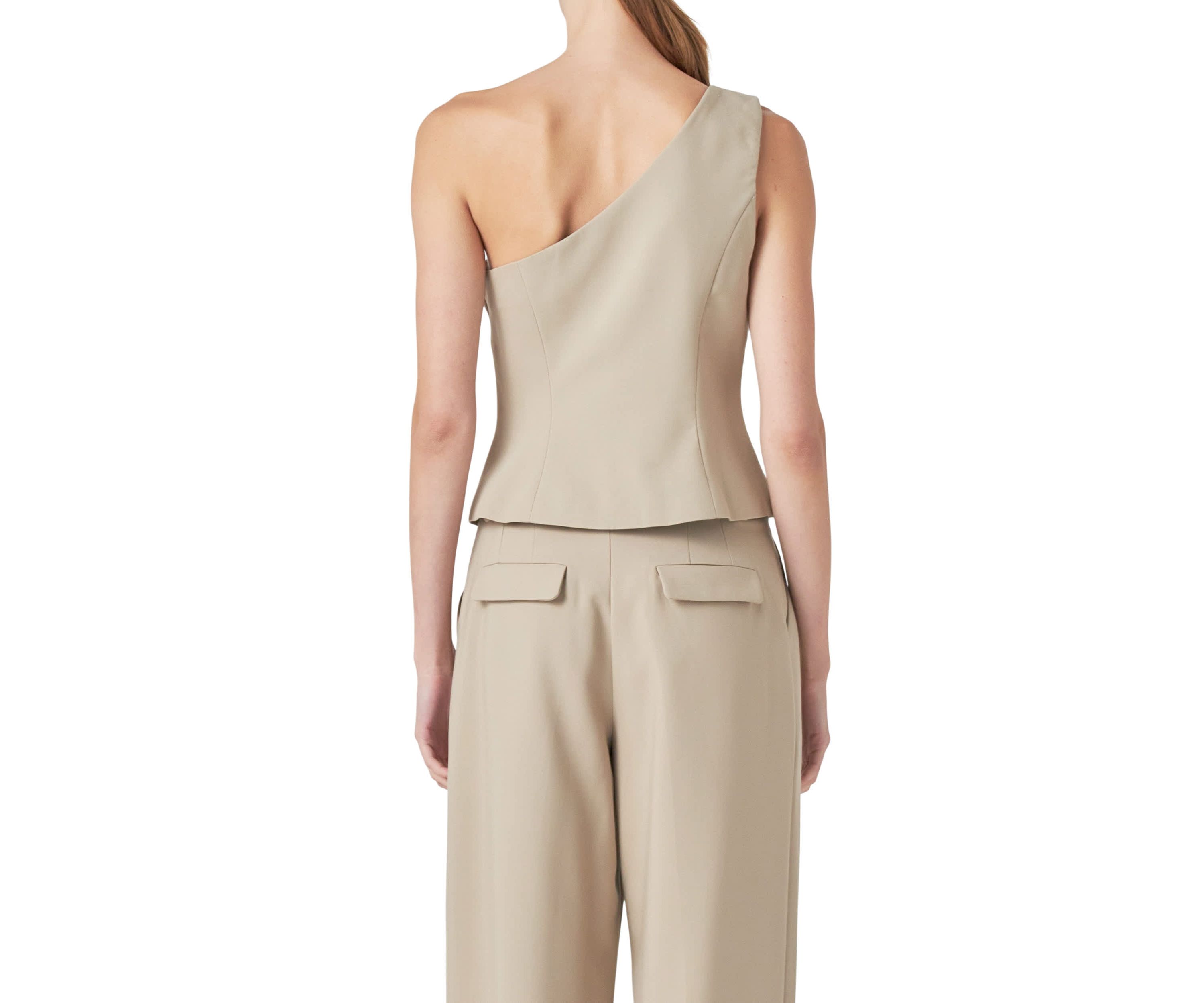 Asymmetrical One Shoulder Vest