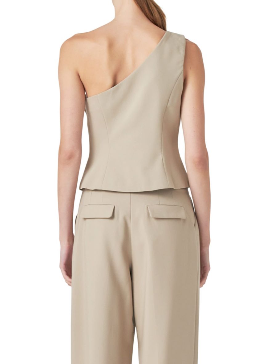 Asymmetrical One Shoulder Vest
