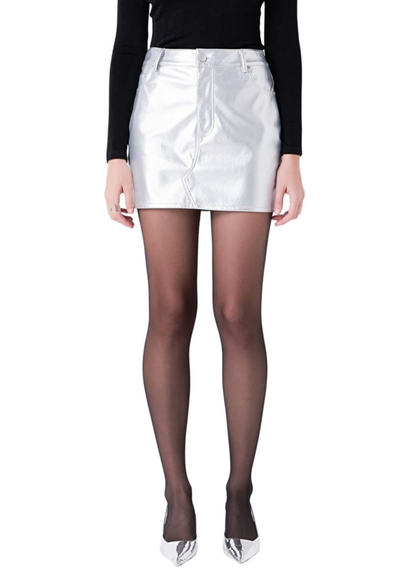 Faux Leather Mini Skirt