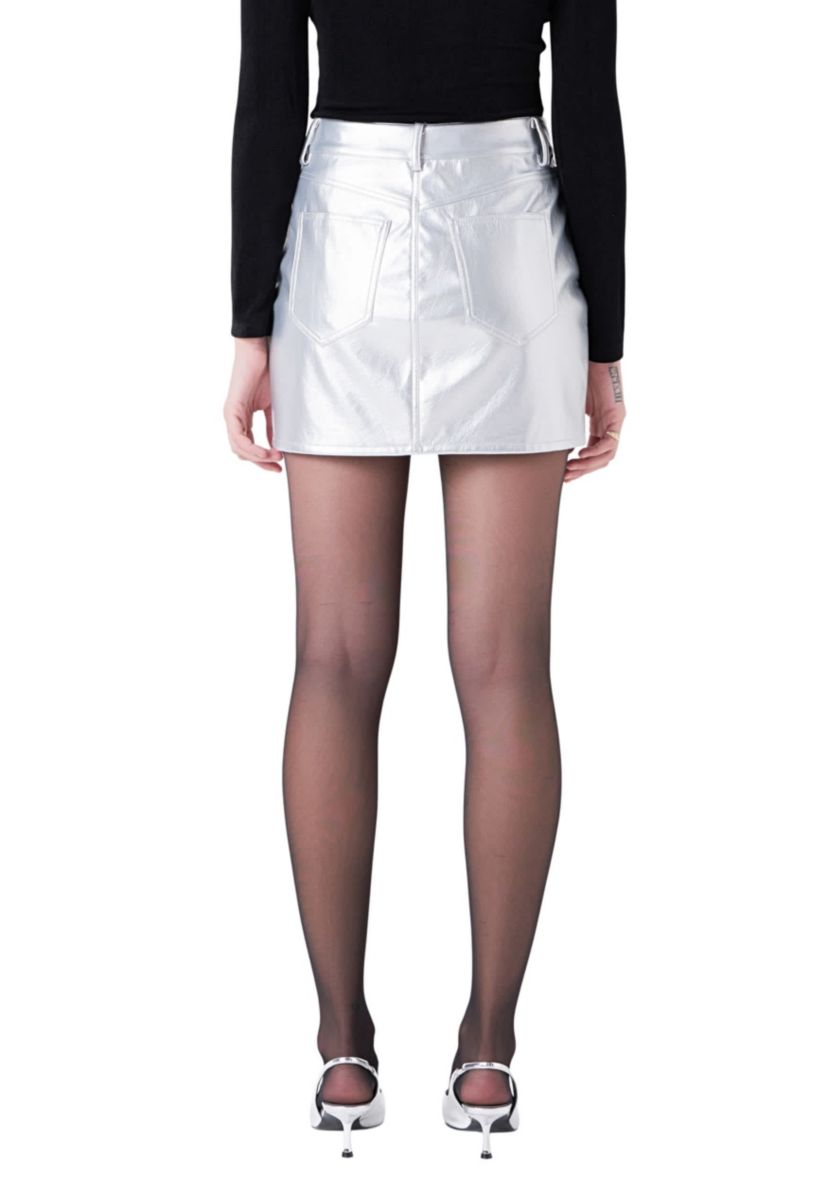 Faux Leather Mini Skirt